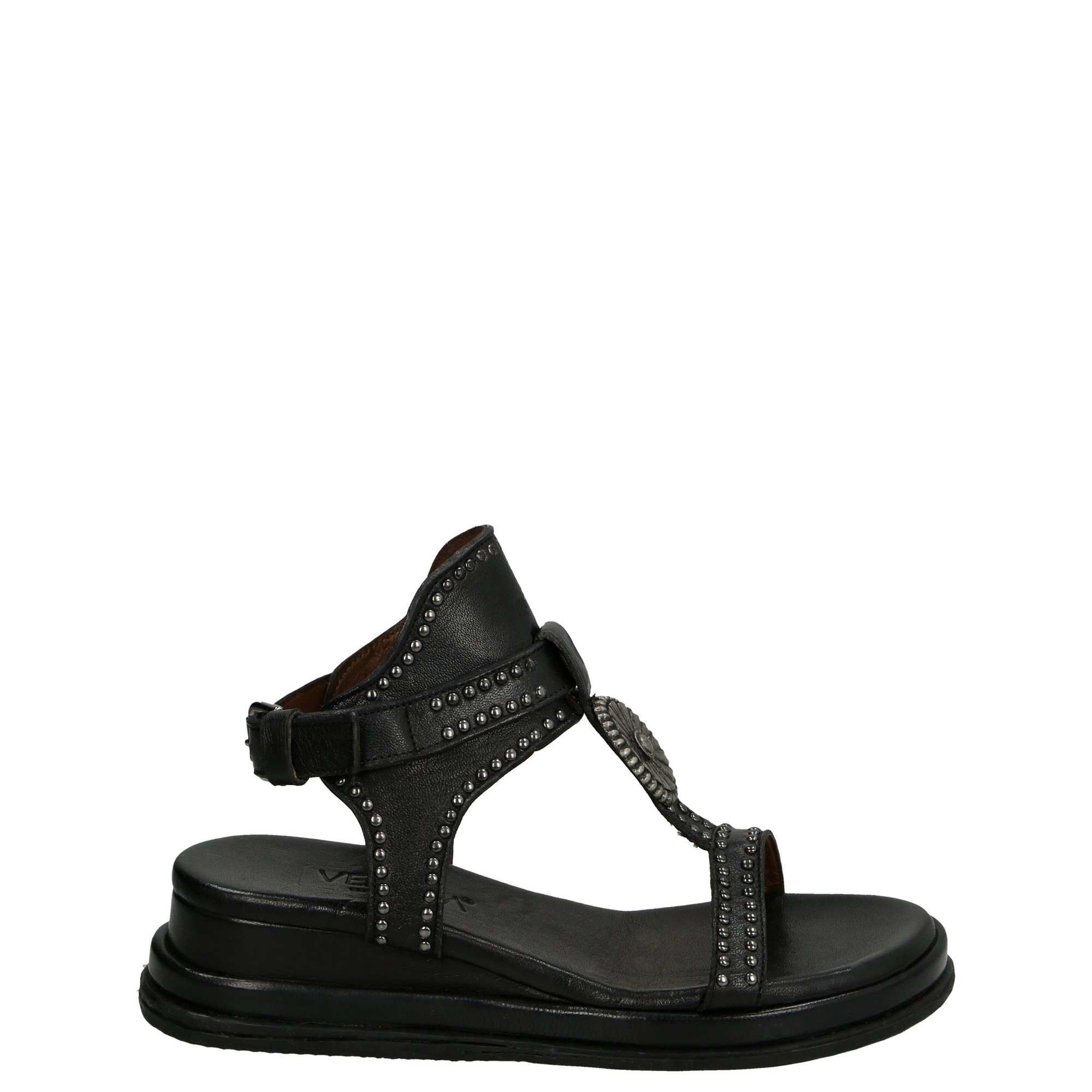 CZARNE SANDAŁY NA KOTURNIE CHEYENNE02 BU NE