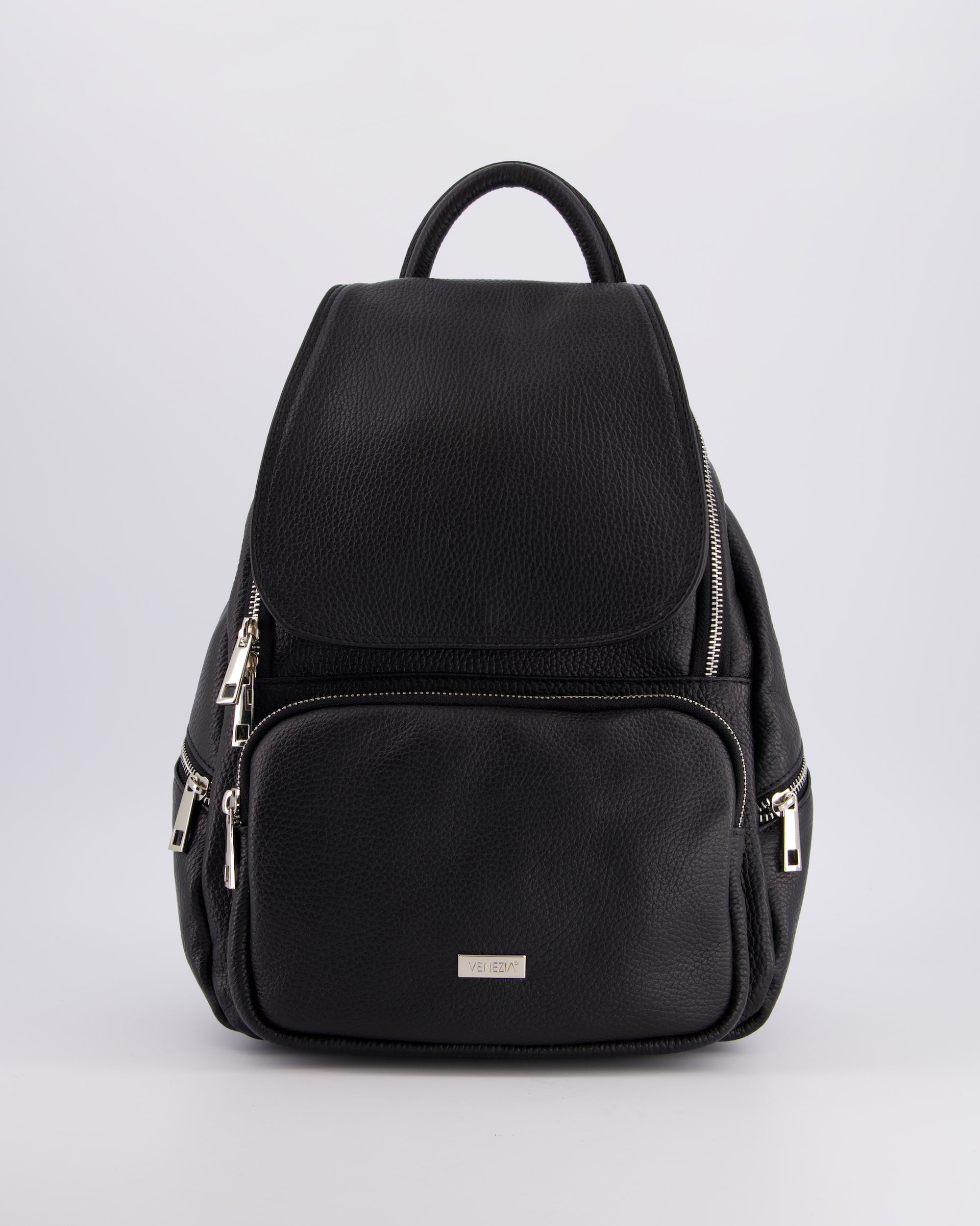 CZARNY PLECAK ZE SKÓRY NATURALNEJ 224-02 DOL NERO