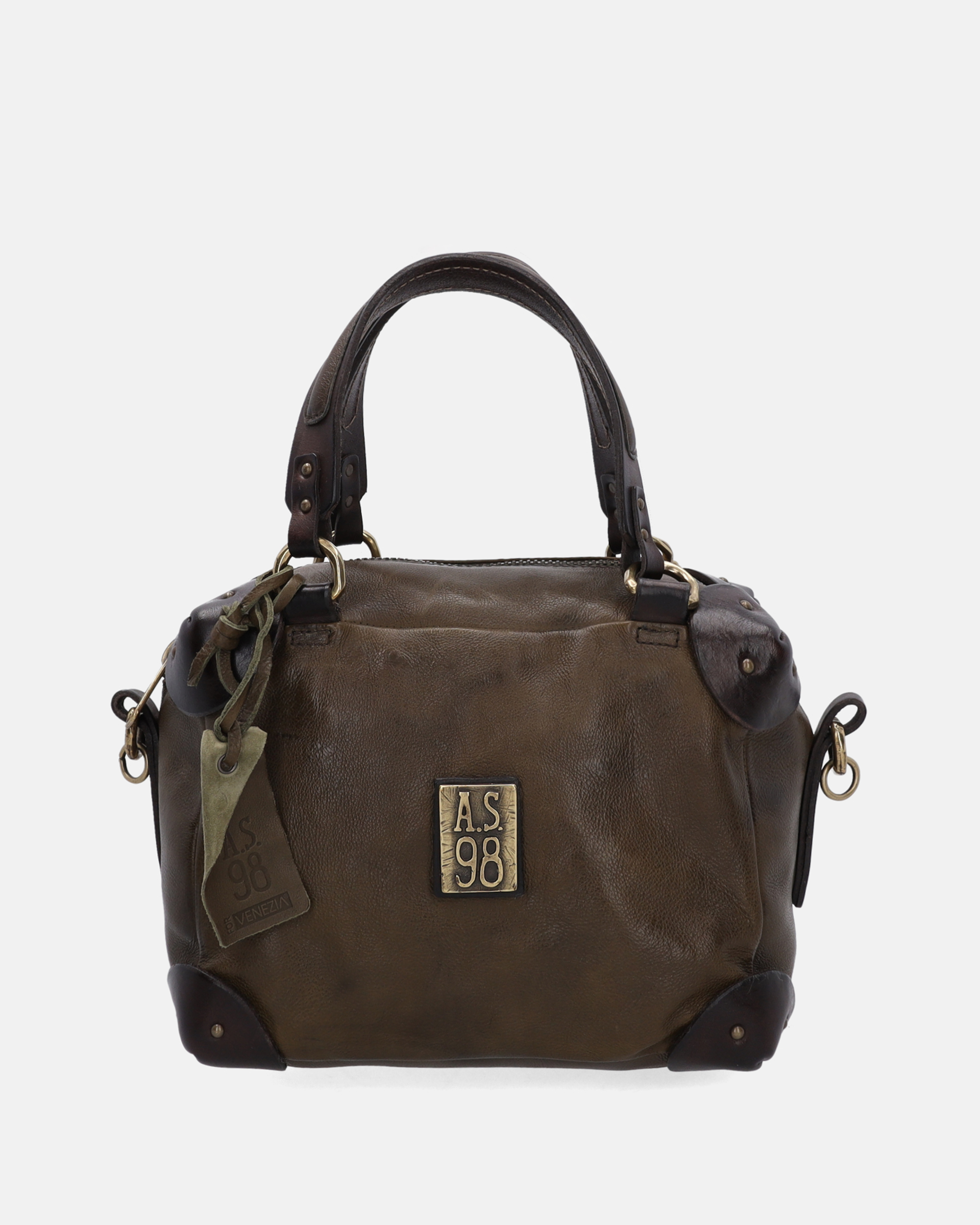 ZIELONA TOREBKA SKÓRZANA Z ŁAŃCUSZKAMI 200658 JUNGLE