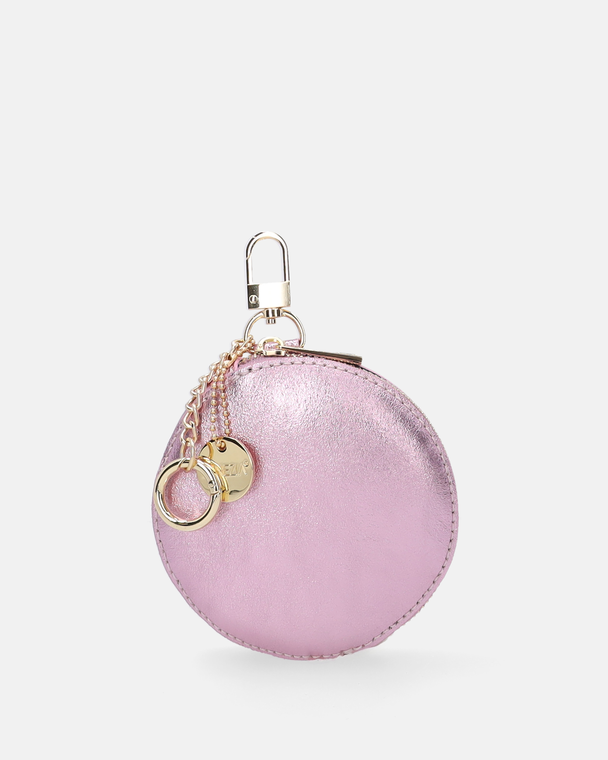 OKRĄGŁY METALICZNY PORTFEL 100-989 LAM ROSA