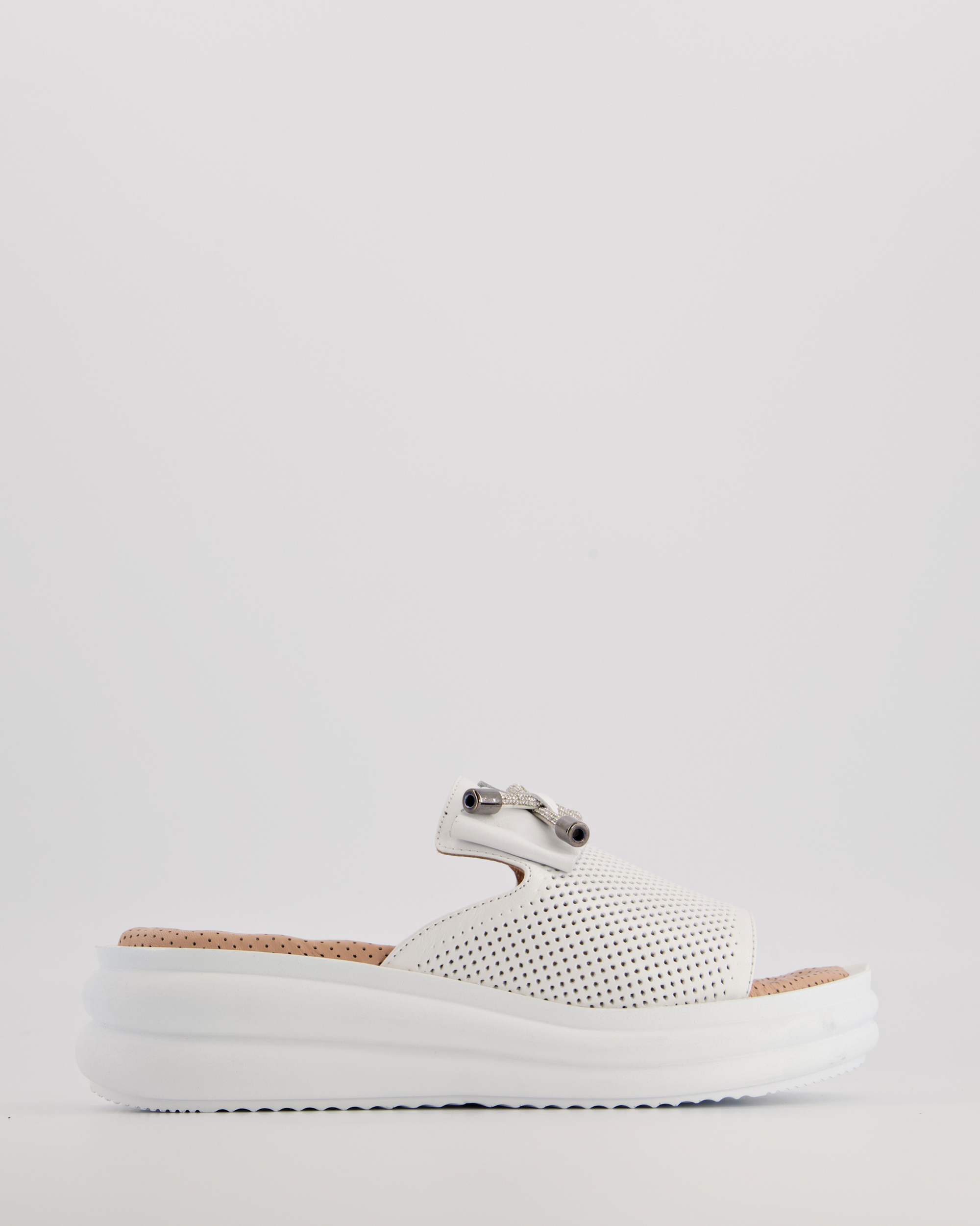 BIAŁE KLAPKI NA KOTURNIE 1431285 WHITE