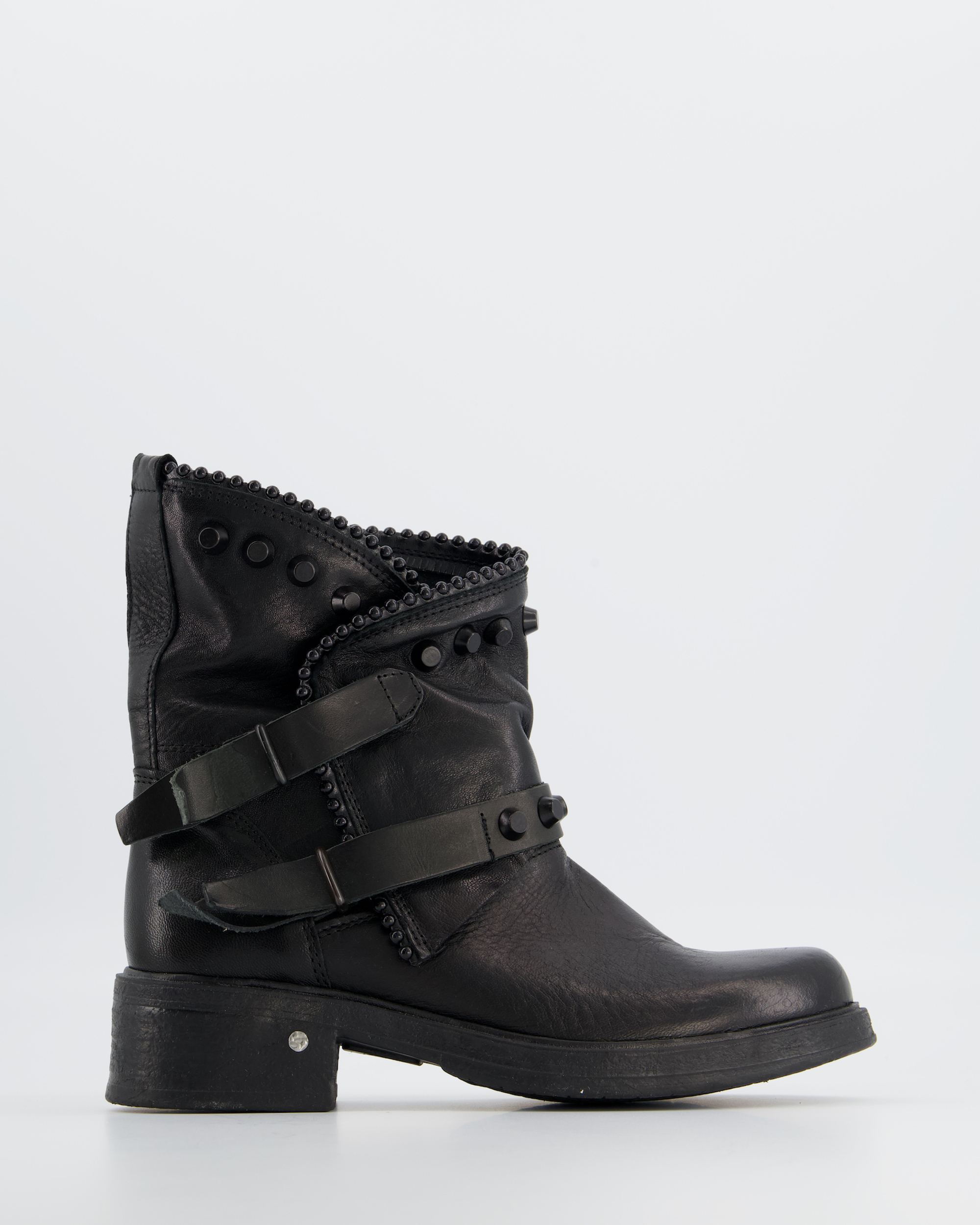 SKÓRZANE MOTOCYKLÓWKI H125 RAG NERO