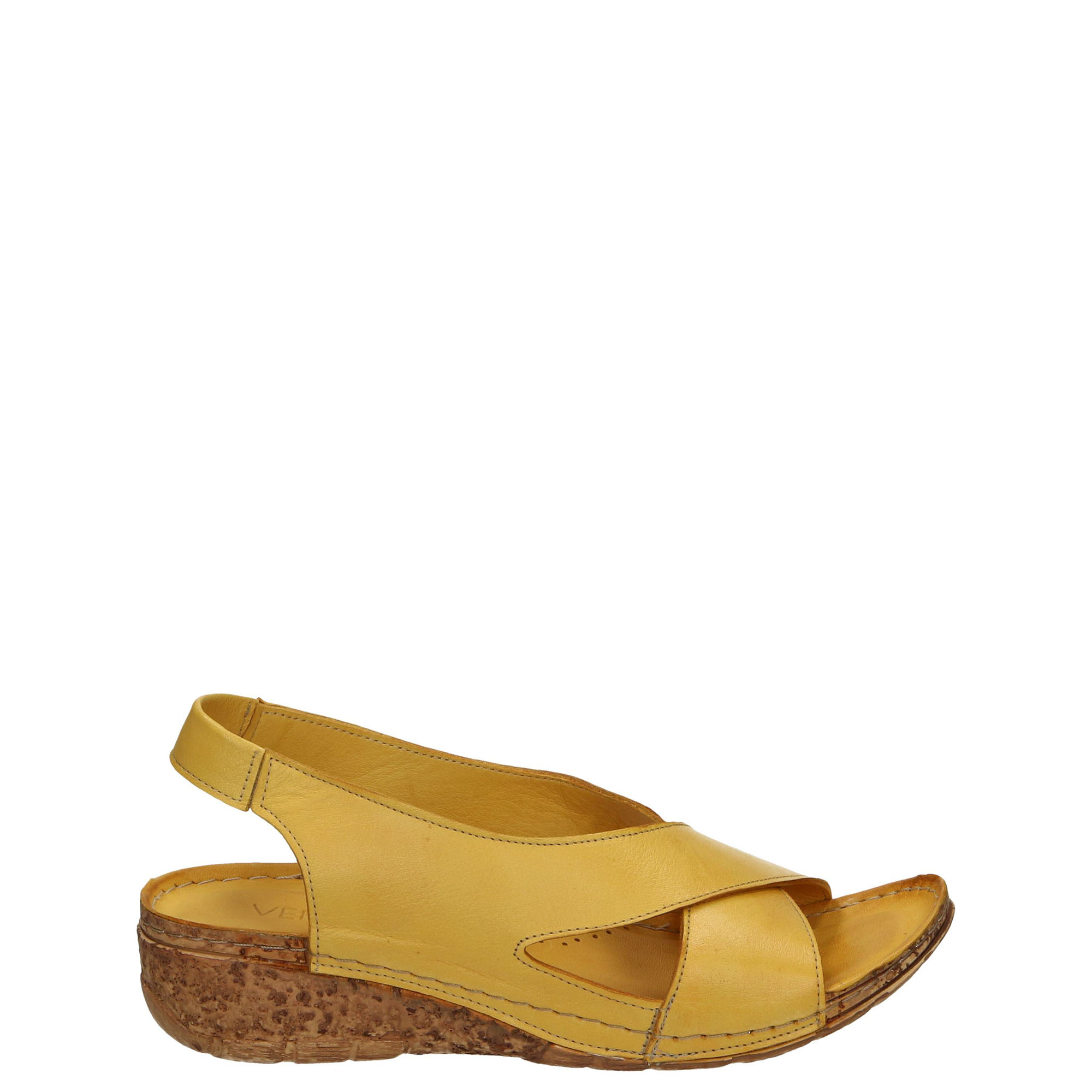 ŻÓŁTE SANDAŁY NA KOTURNIE 0802333 YELLOW