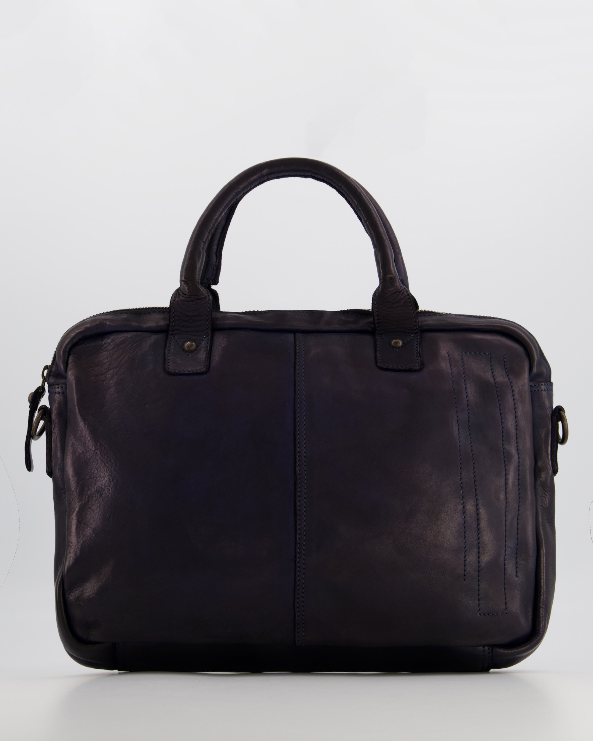 SKÓRZANA TORBA B5325 AQUA NAVY