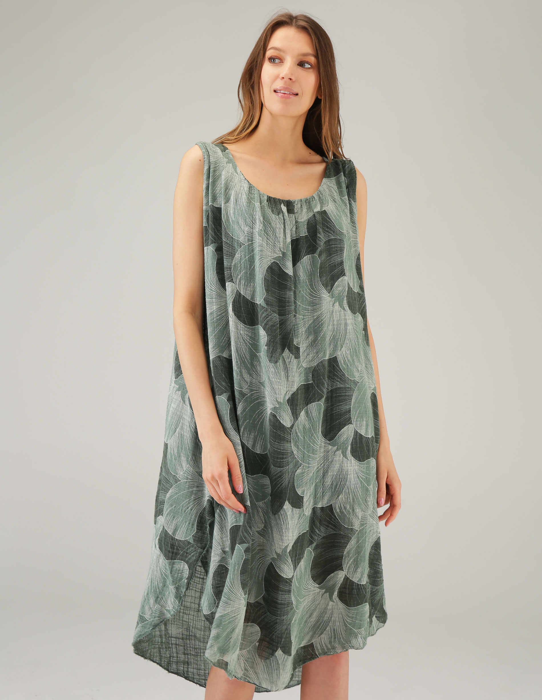 BAWEŁNIANA SUKIENKA 209-8687E MILITA