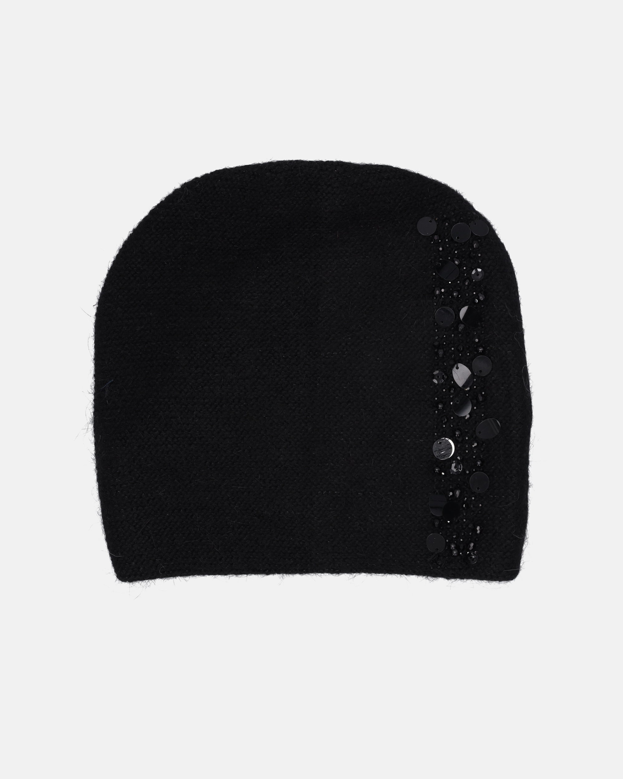 CIEPŁA CZAPKA Z ANGORĄ 135-C2029A NERO