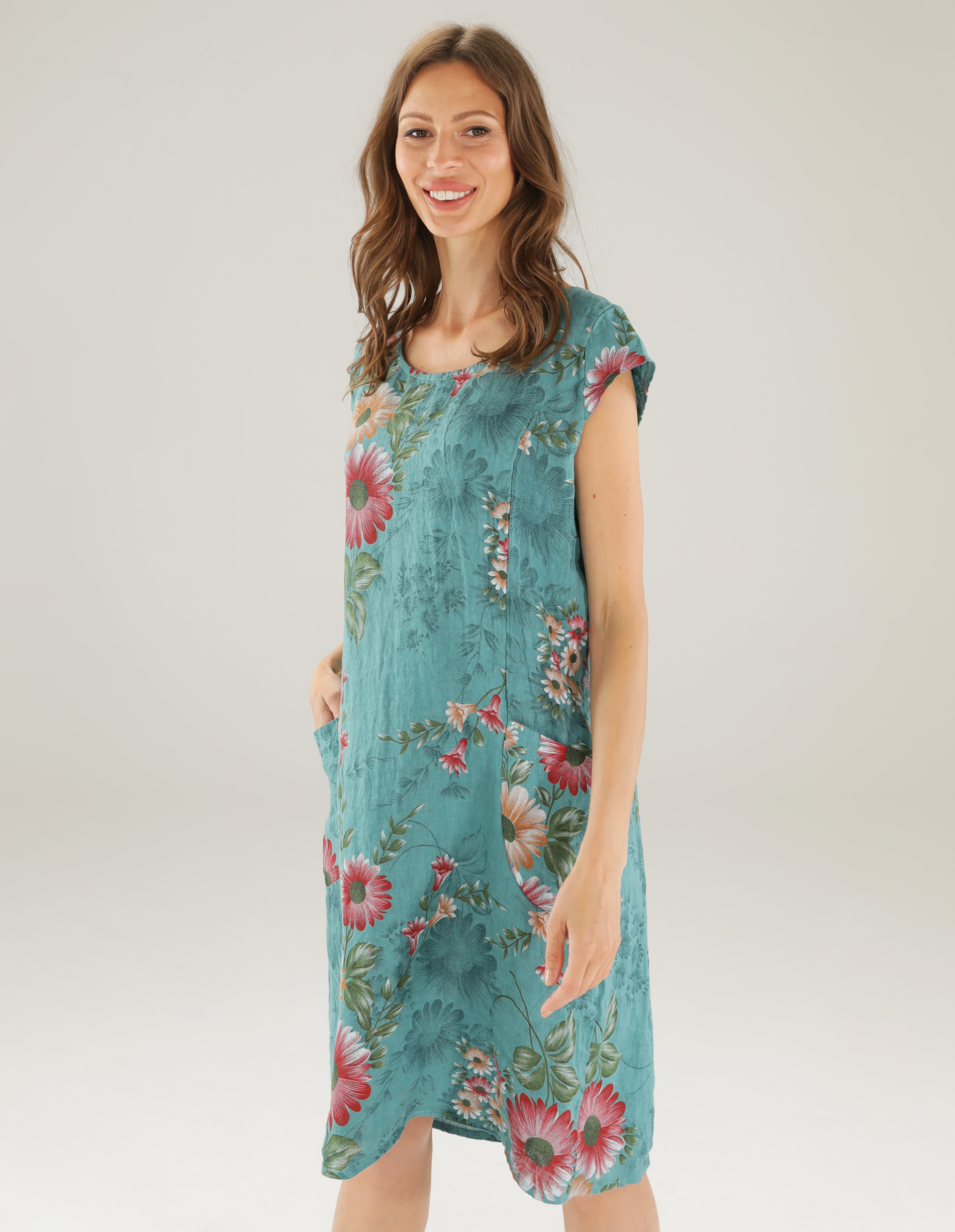 LNIANA SUKIENKA W KWIATY 225-18388E DARGO