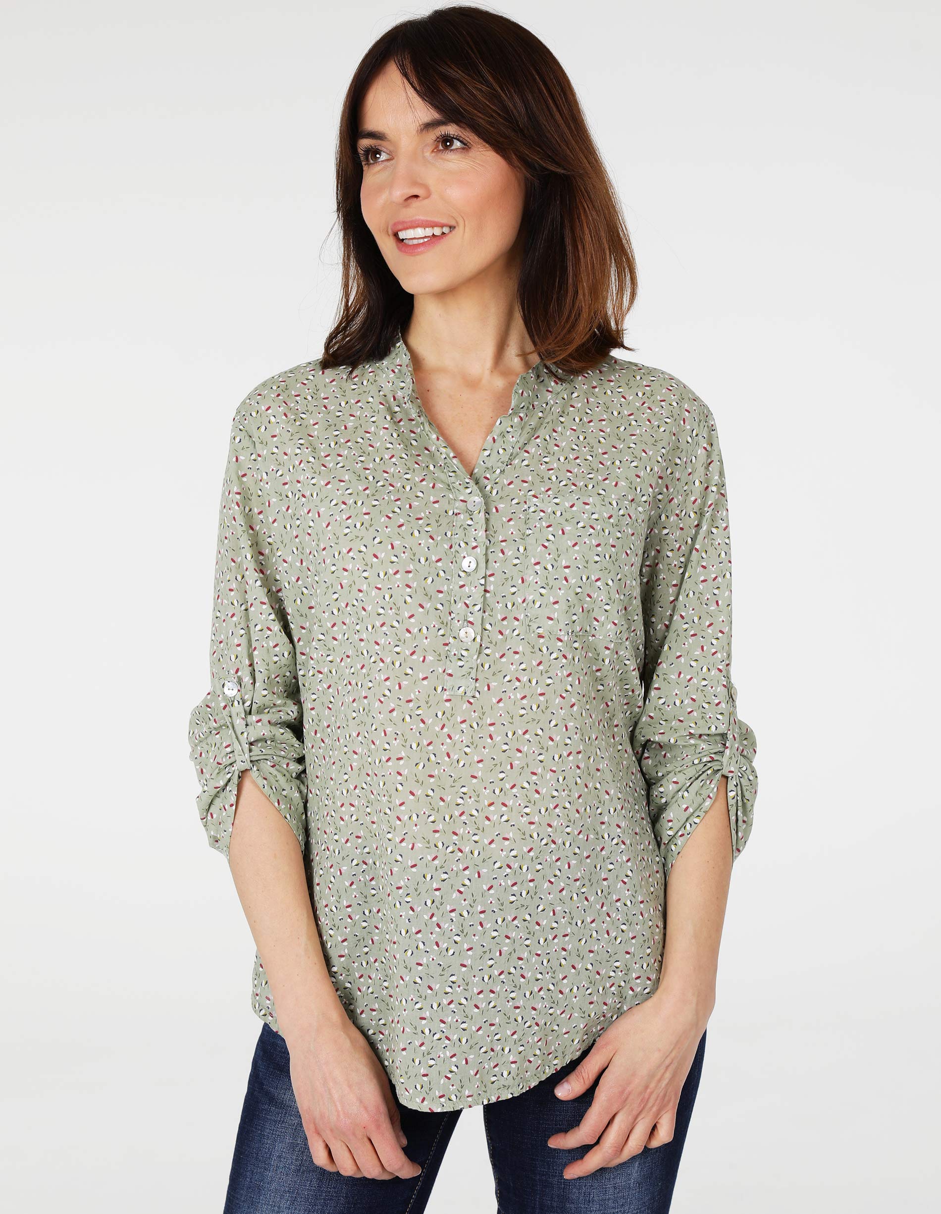 BAWEŁNIANA KOSZULA 205-70501 MIL CH