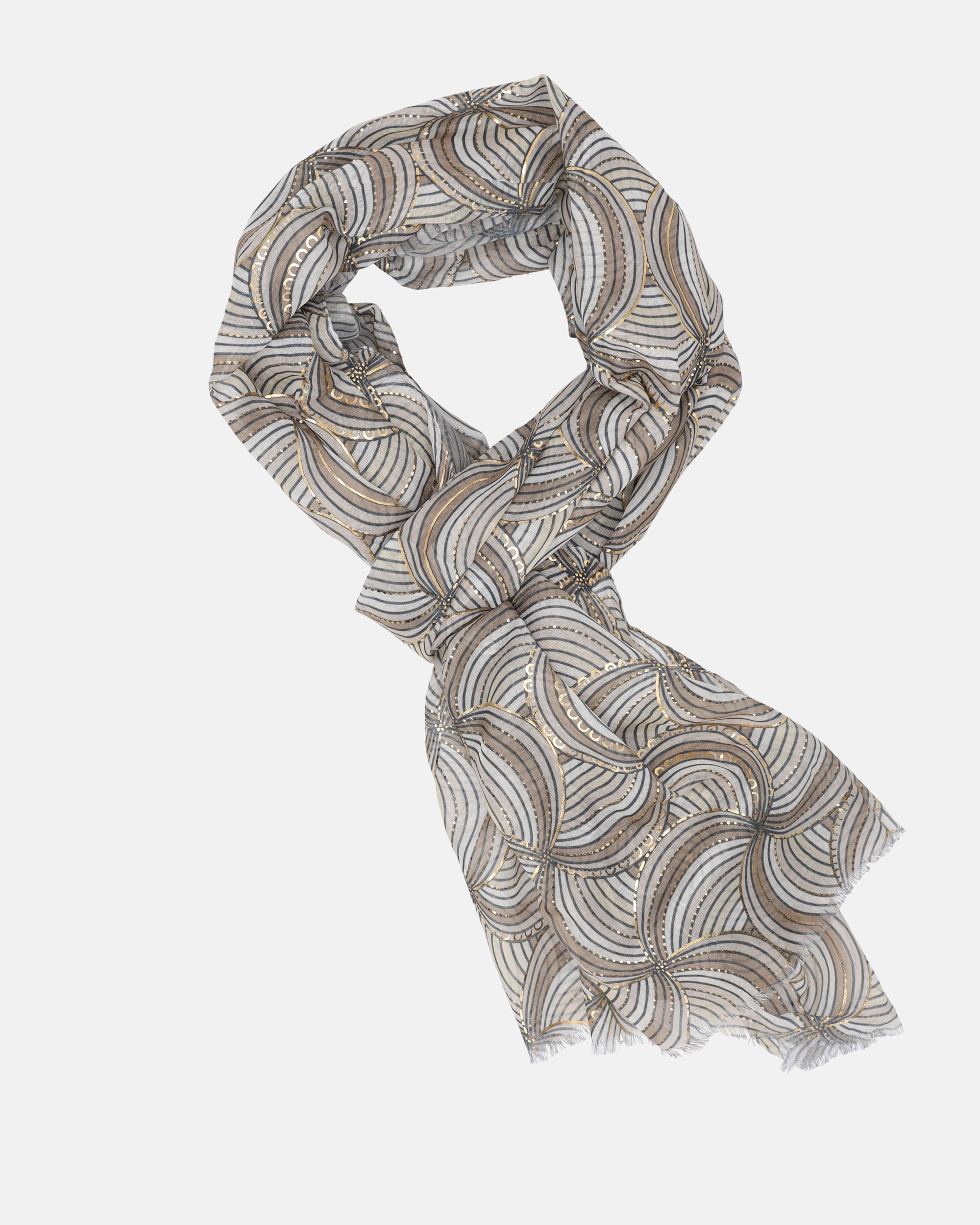 CIENKI SZAL Z WISKOZY 135-112730 BEIGE