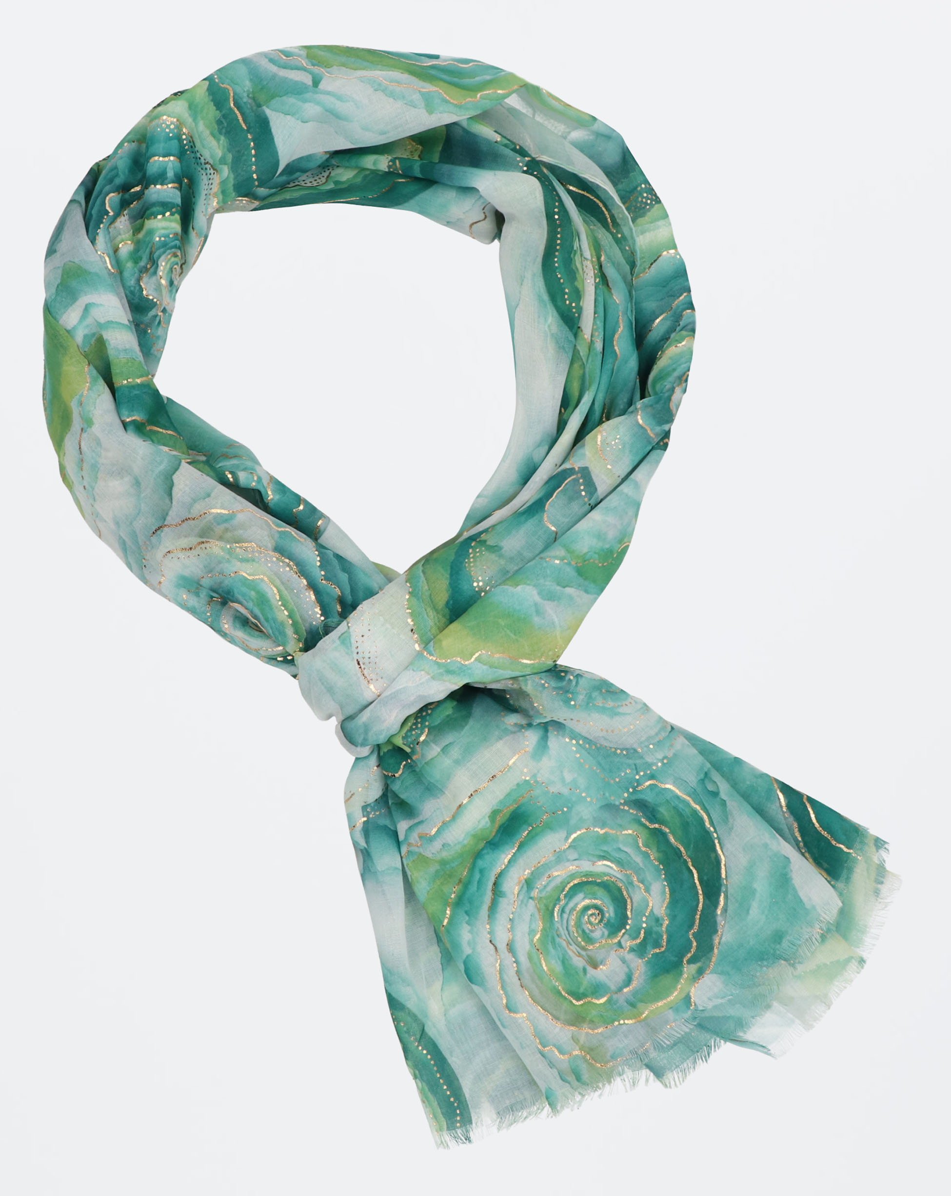 SZAL W KWIATY 135-112434 GREEN