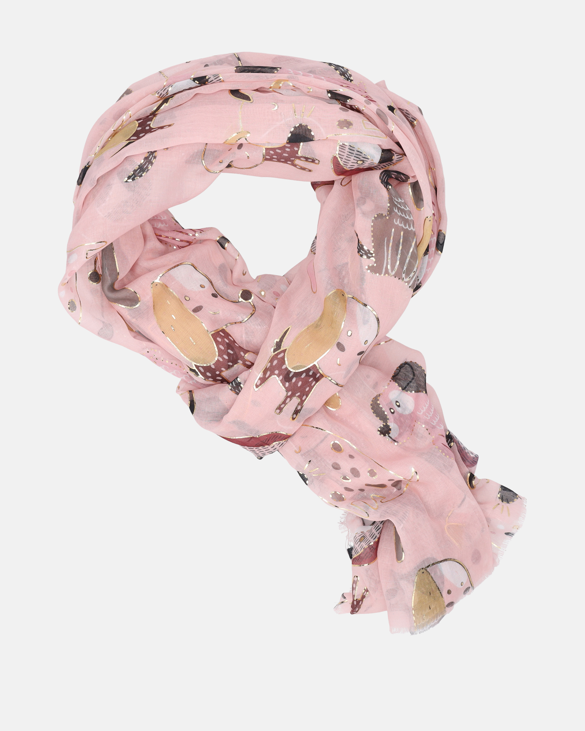 RÓŻOWY WZORZYSTY SZAL 135-112734 ROSA