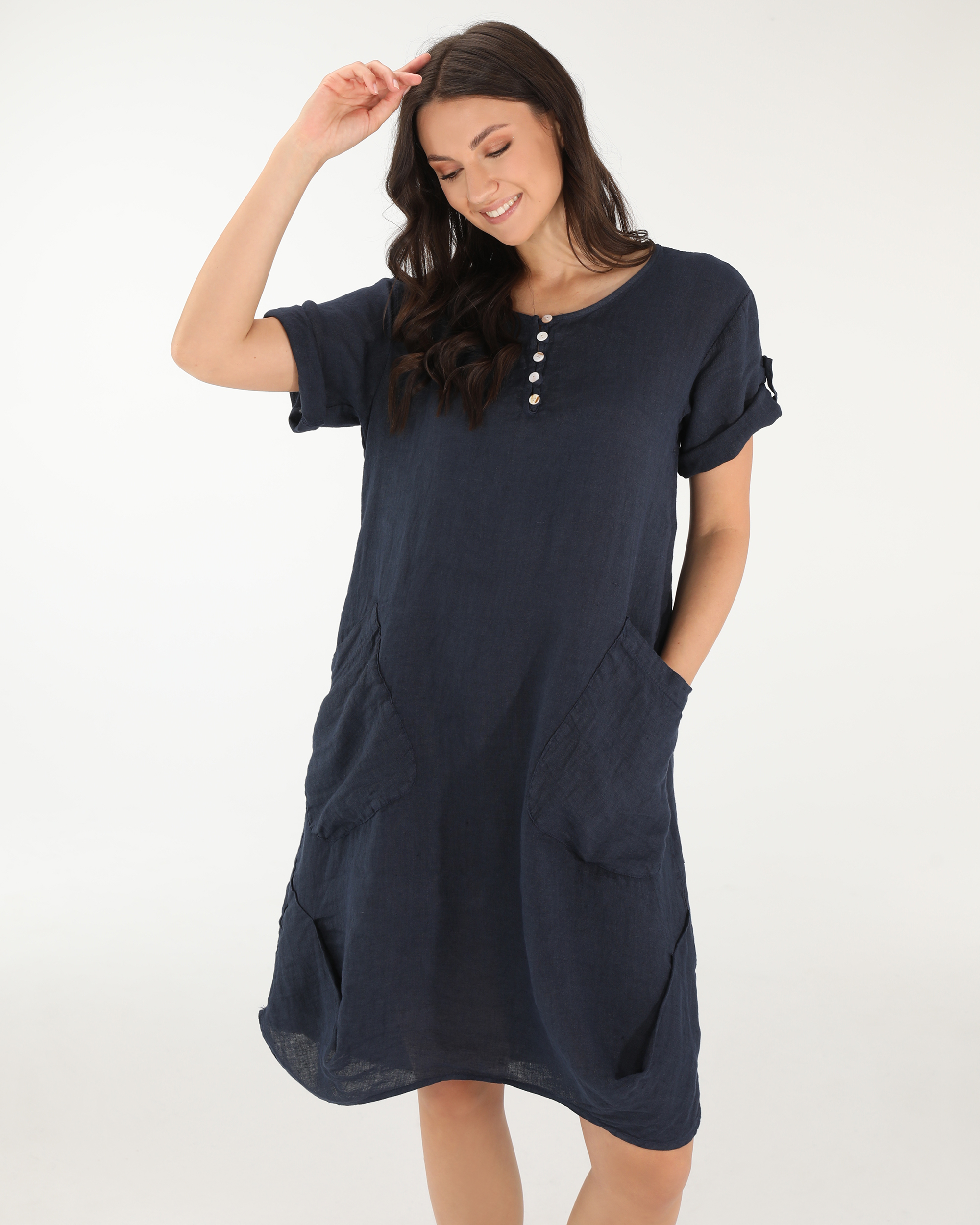 LNIANA GRANATOWA SUKIENKA 1-19500 BLU NOTT