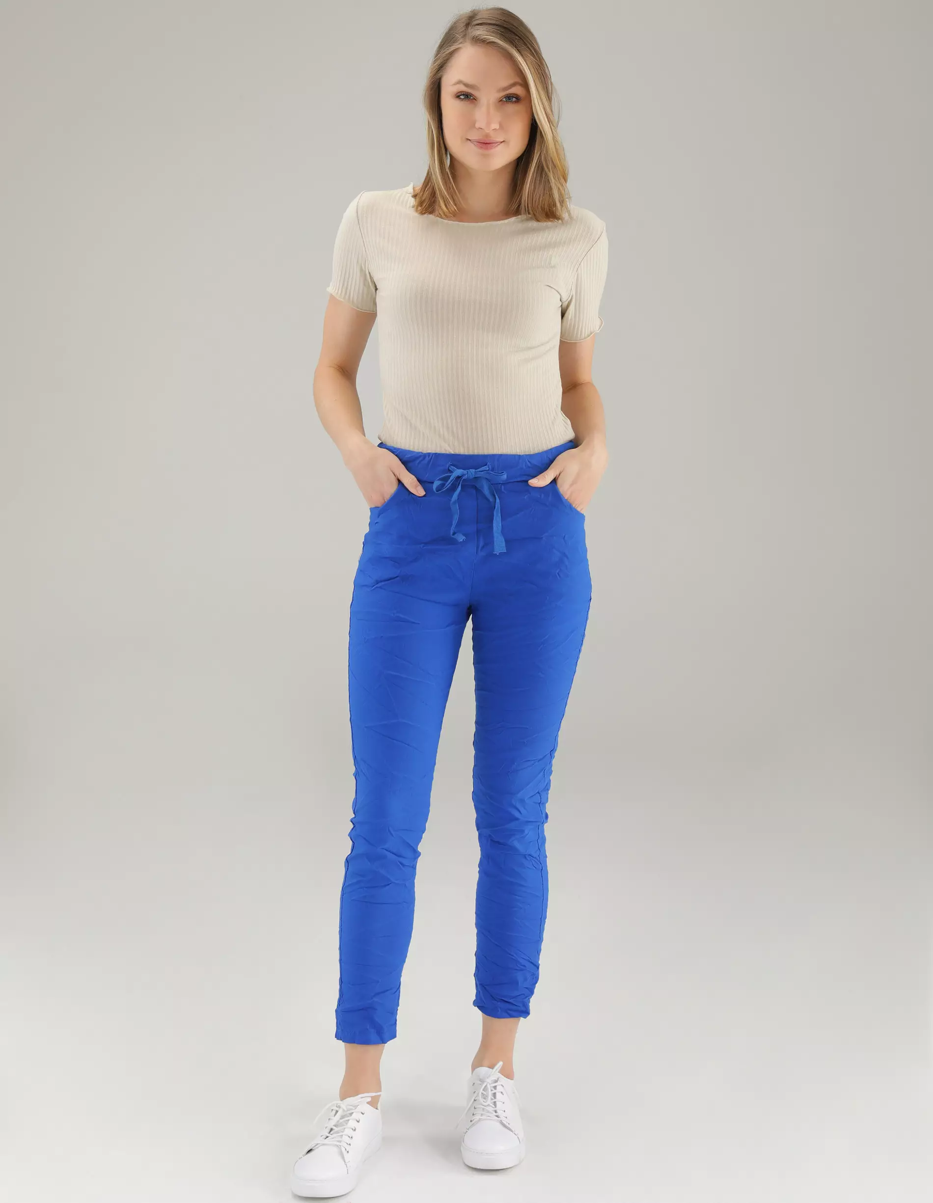 NIEBIESKIE SPODNIE 205-50060 ROYAL