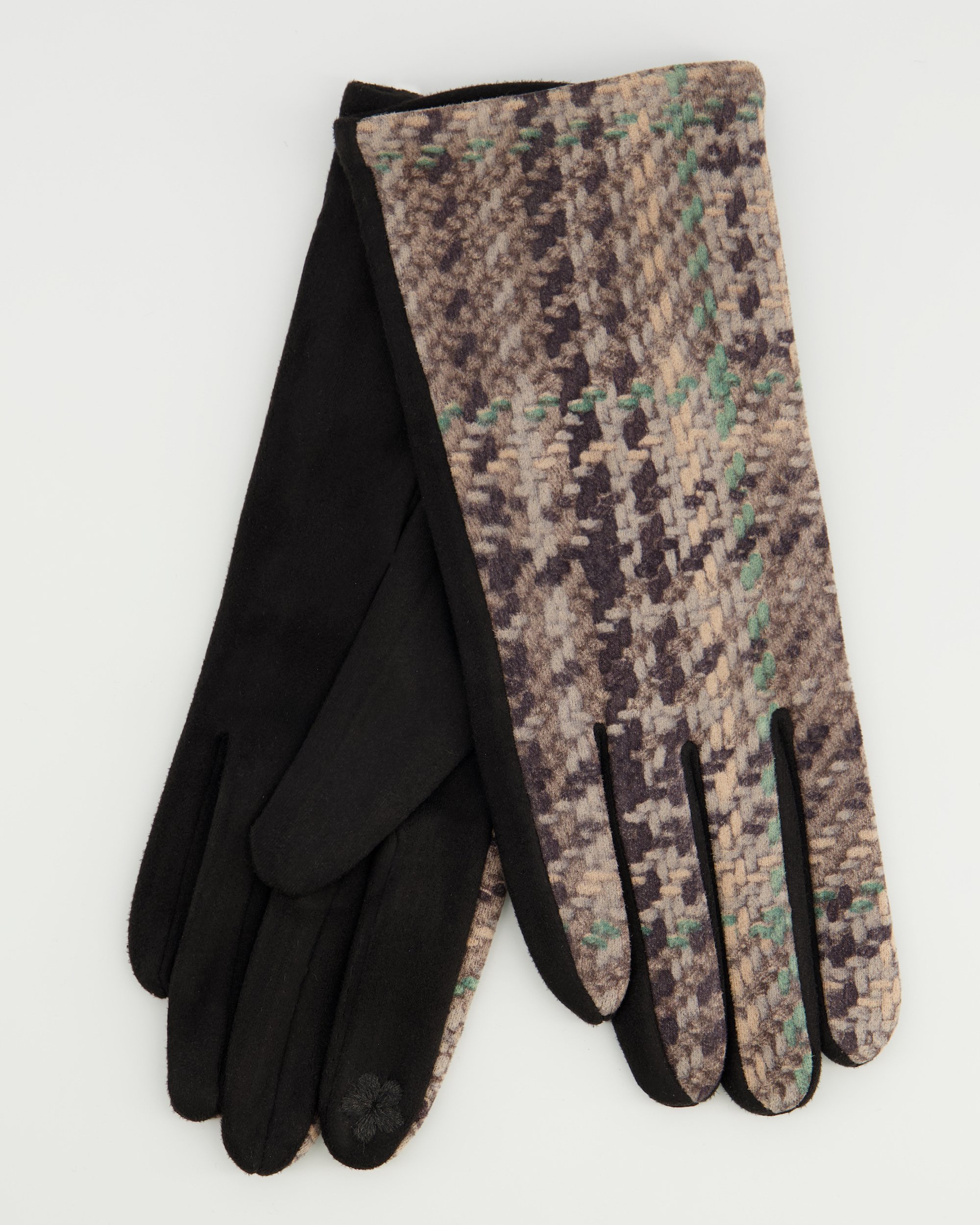 WZORZYSTE RĘKAWICZKI 135-G1087 BLACK