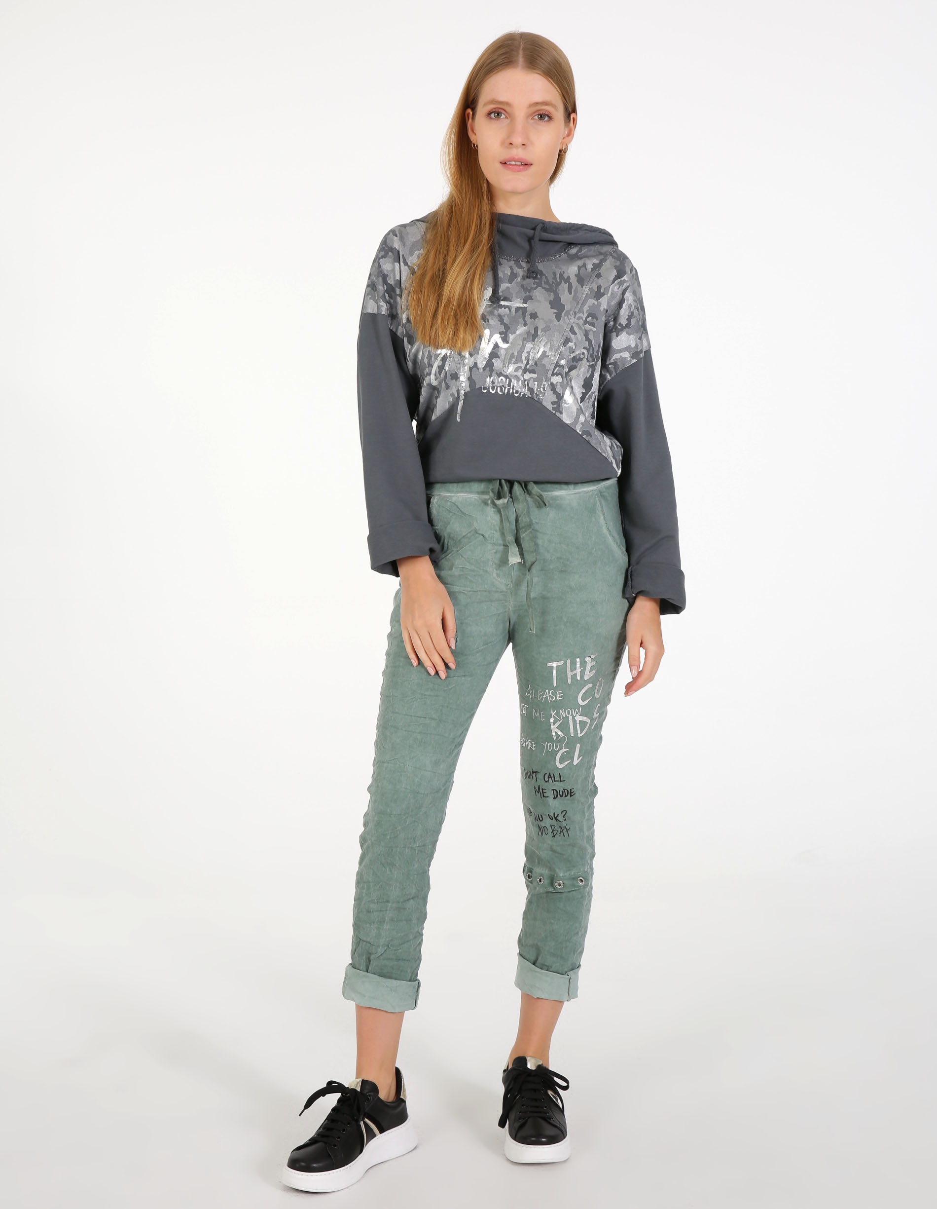 ZIELONE SPODNIE 220-2670 ARIEL