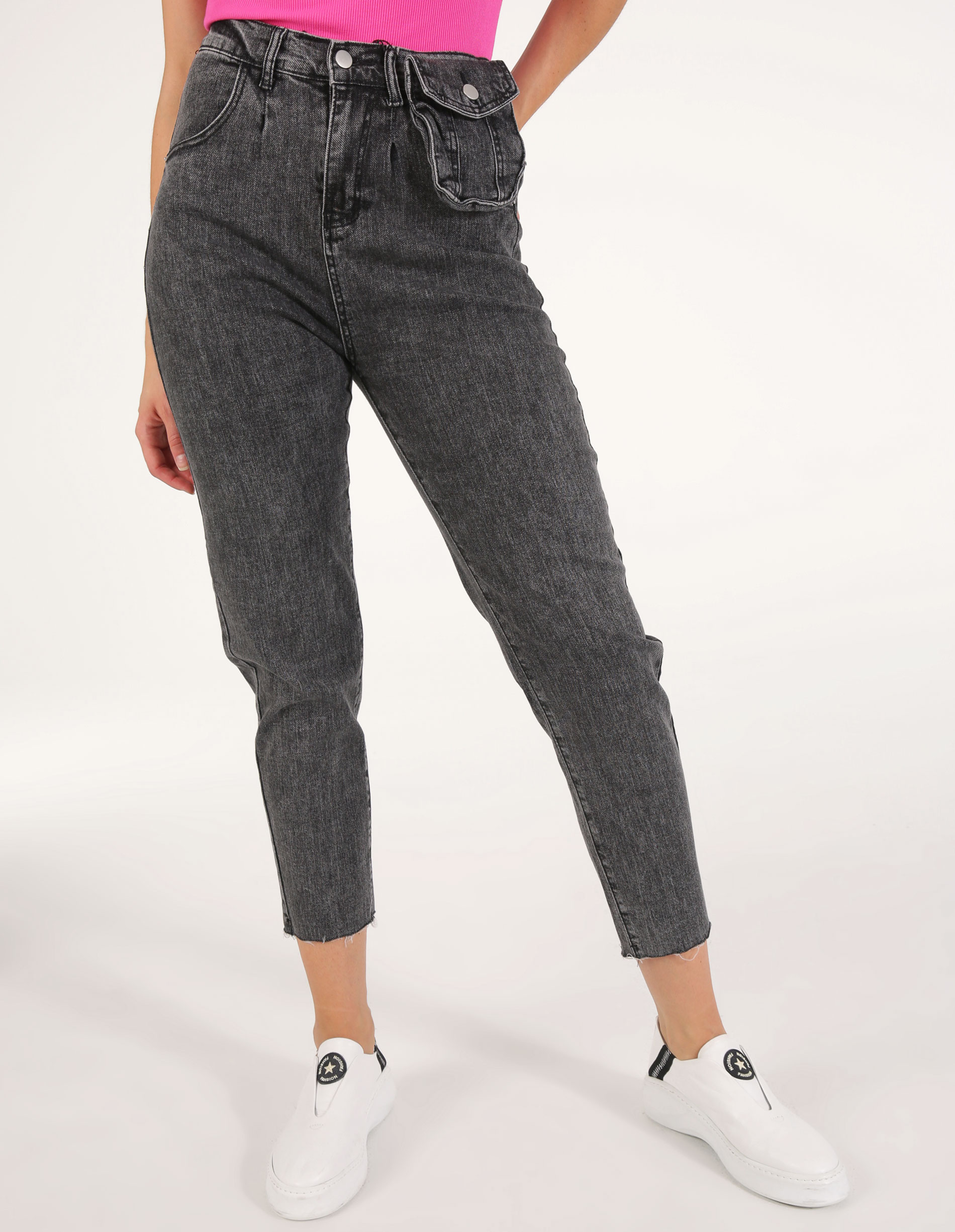 SPODNIE - JEANSY 70-F3820 GRIGIO