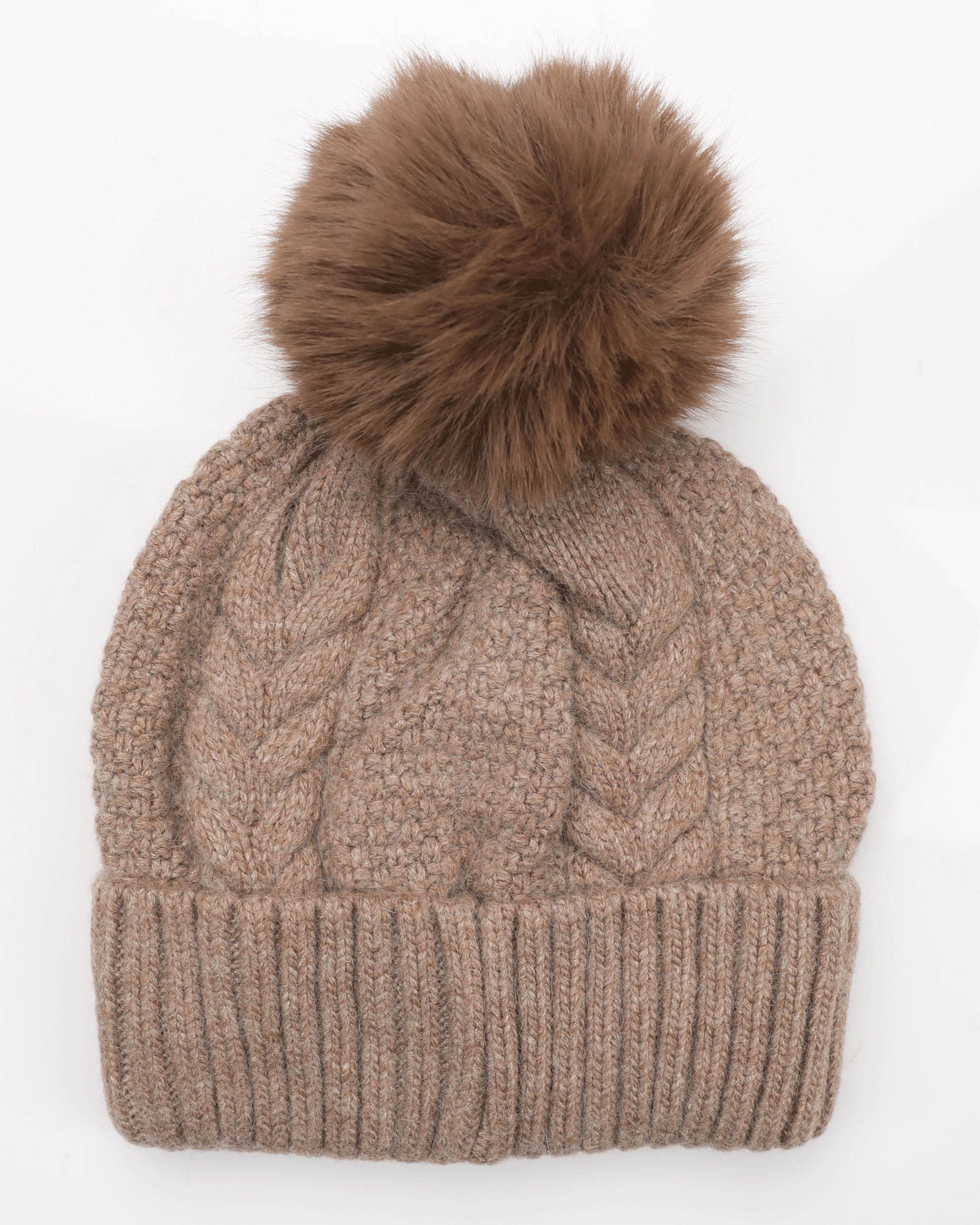 CZAPKA Z ODPINANYM POMPONEM 135-C2055-1 TAUP