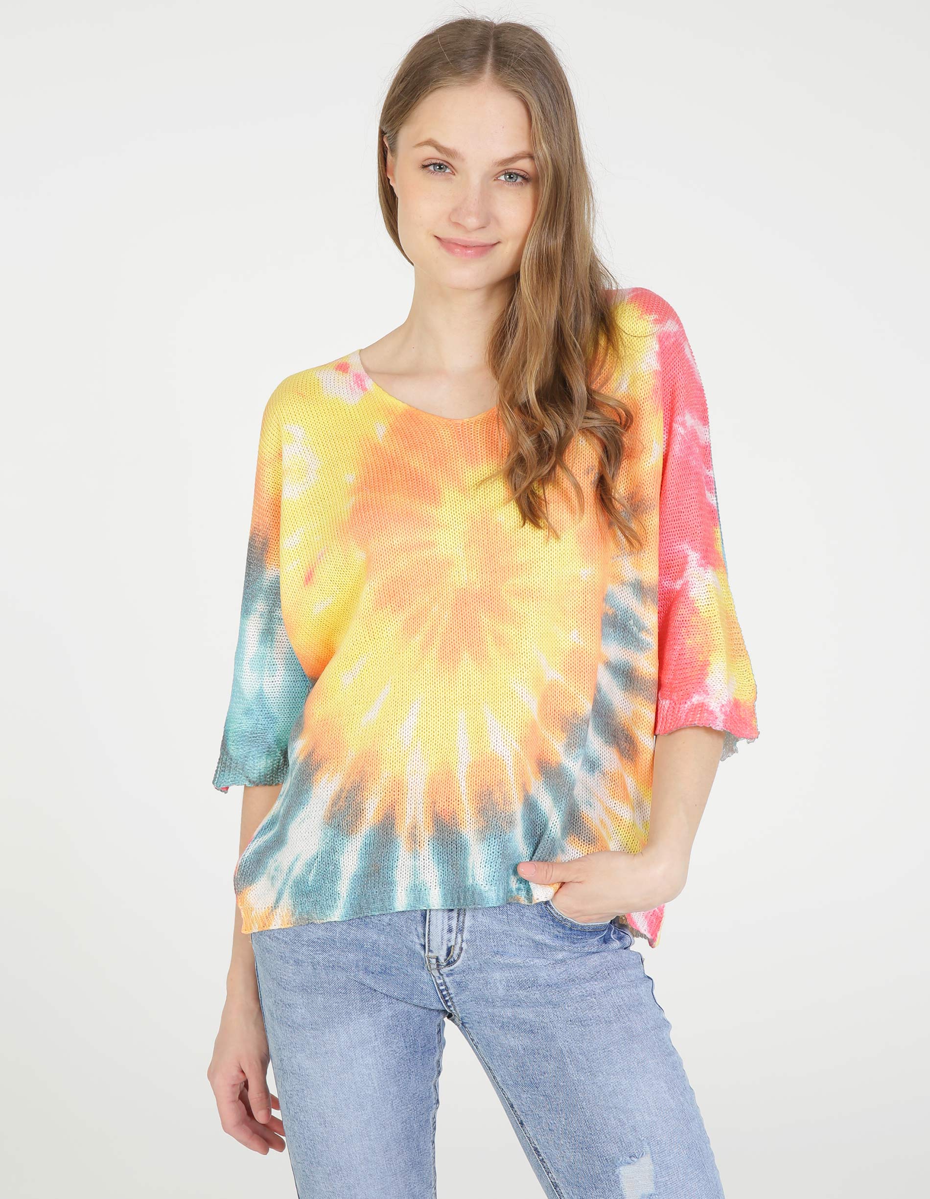 CIENIOWANY SWETER 173-8089D MULTI