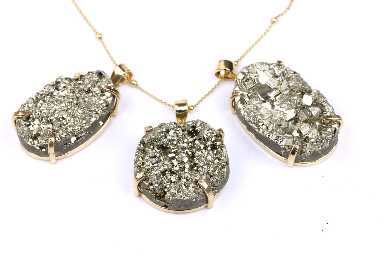 Naszyjniki Piryt Surowy Duży