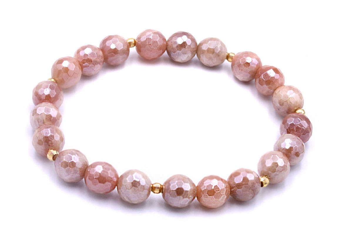 Bransoletka Kamień Słoneczny Metalizowany