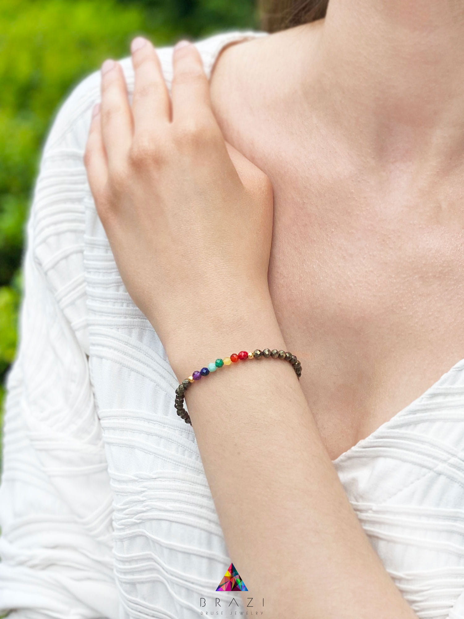 Bransoletka Czakry Piryt