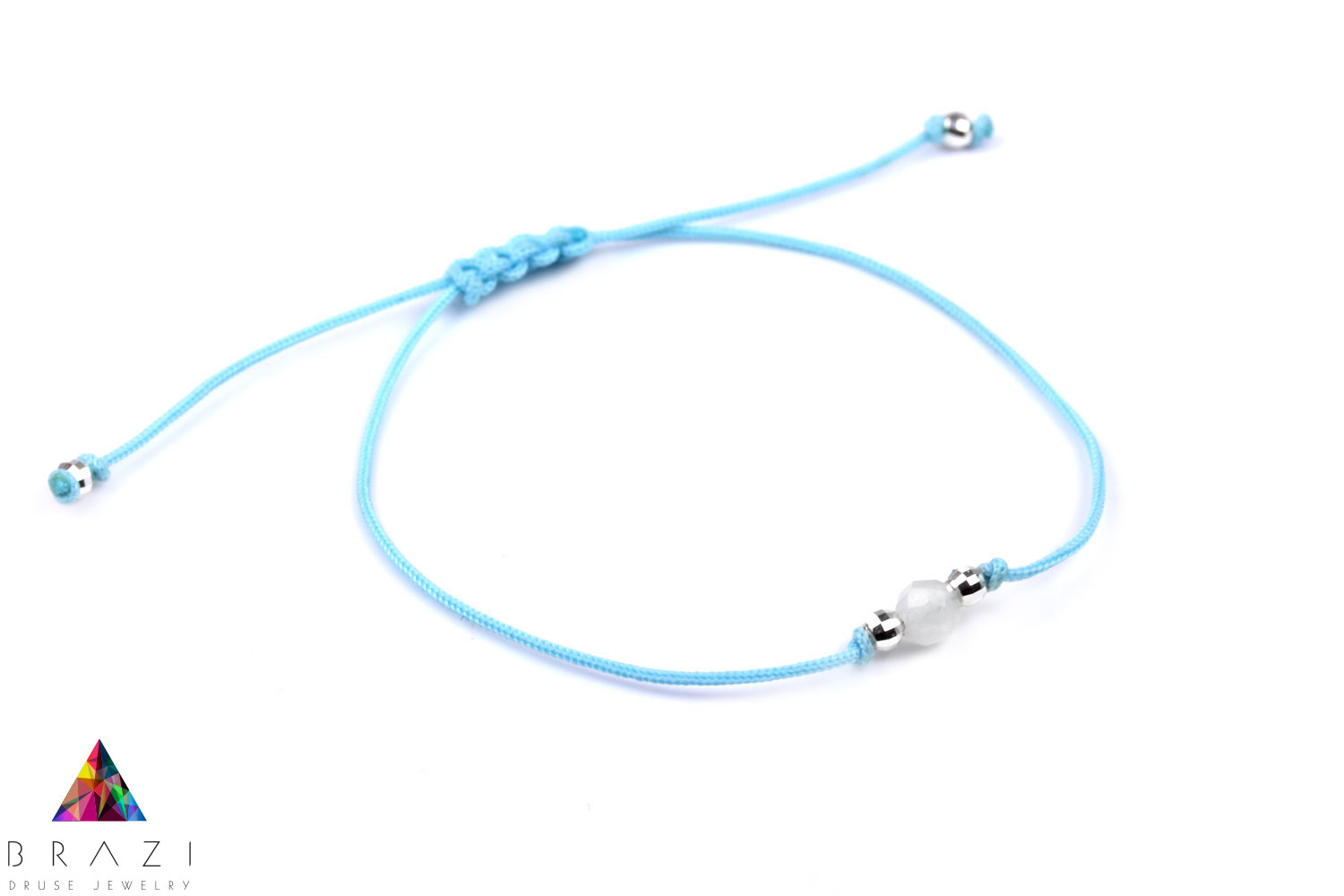 Bransoletka Szczęścia Kamień Księżycowy srebro