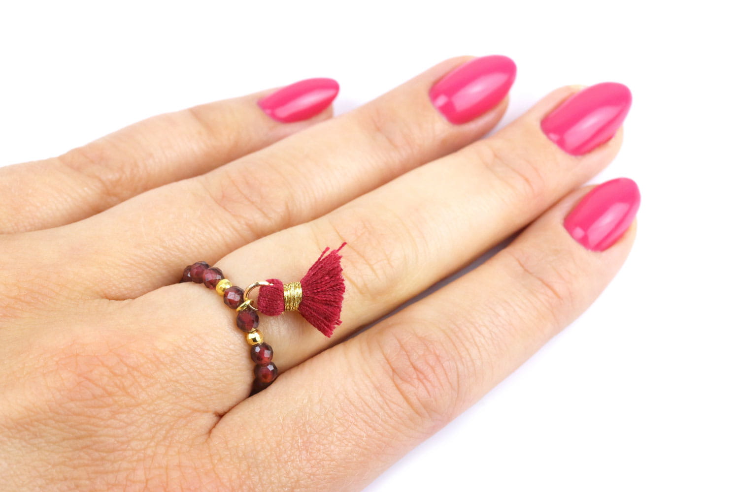 Pierścionek Granat Chwost