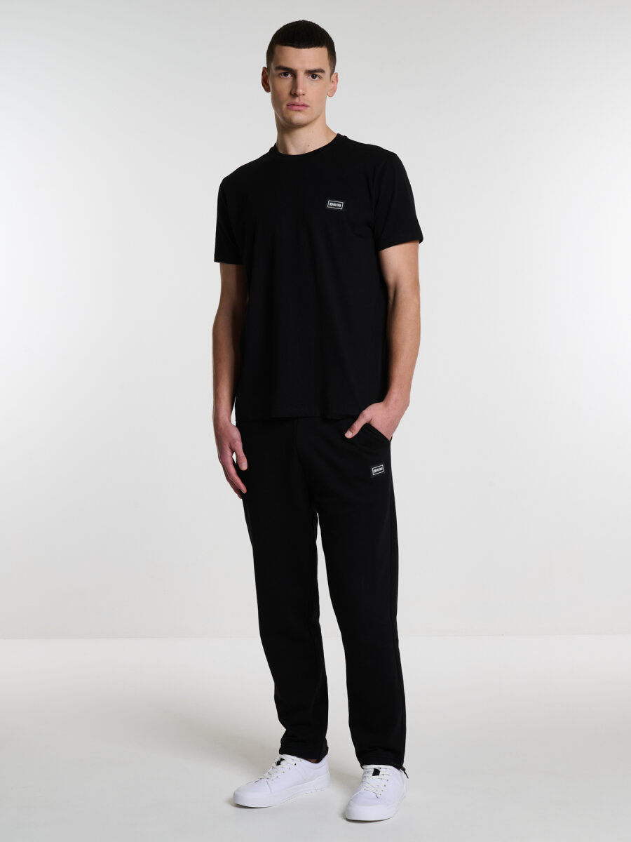 Koszulka męska bawełniana czarna Forener 906