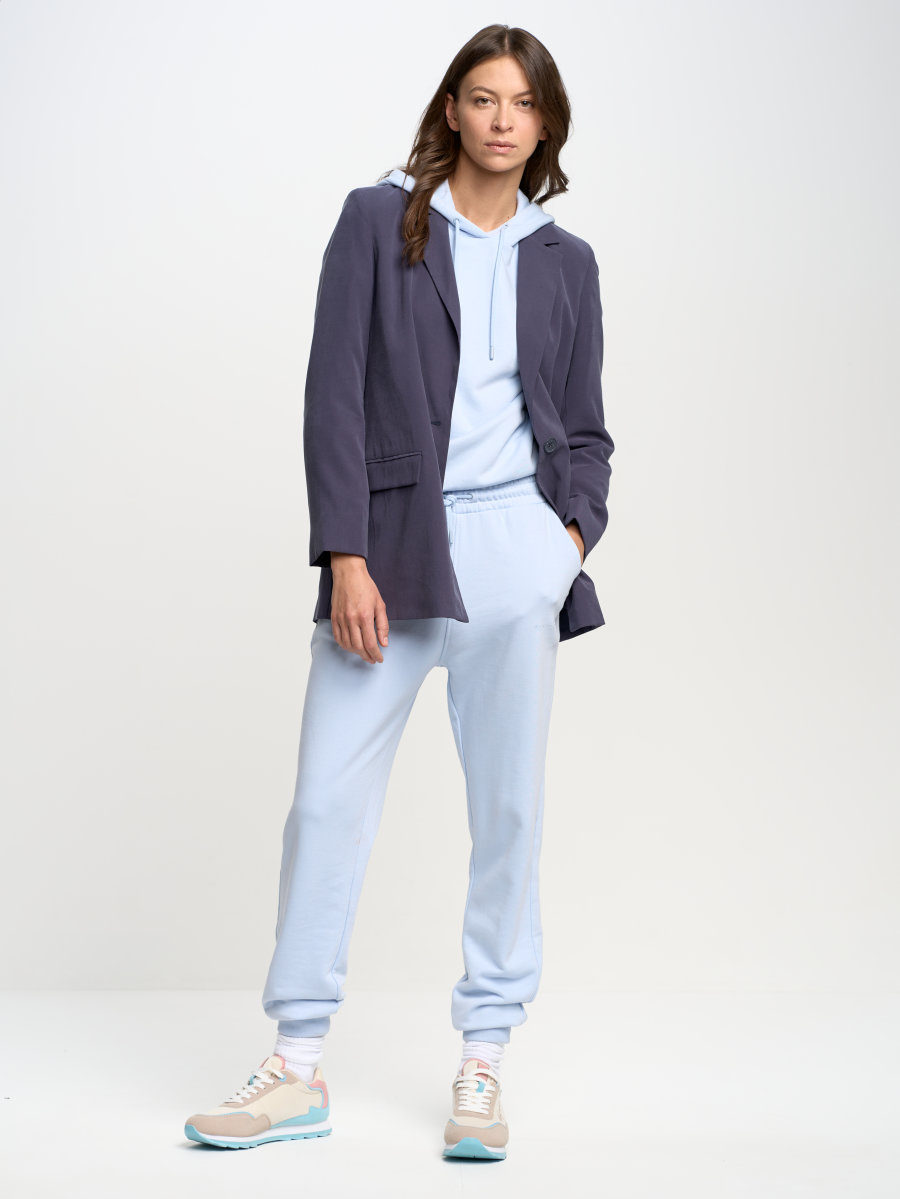 Marynarka damska o luźnym kroju z wiskozy granatowa Onada 403