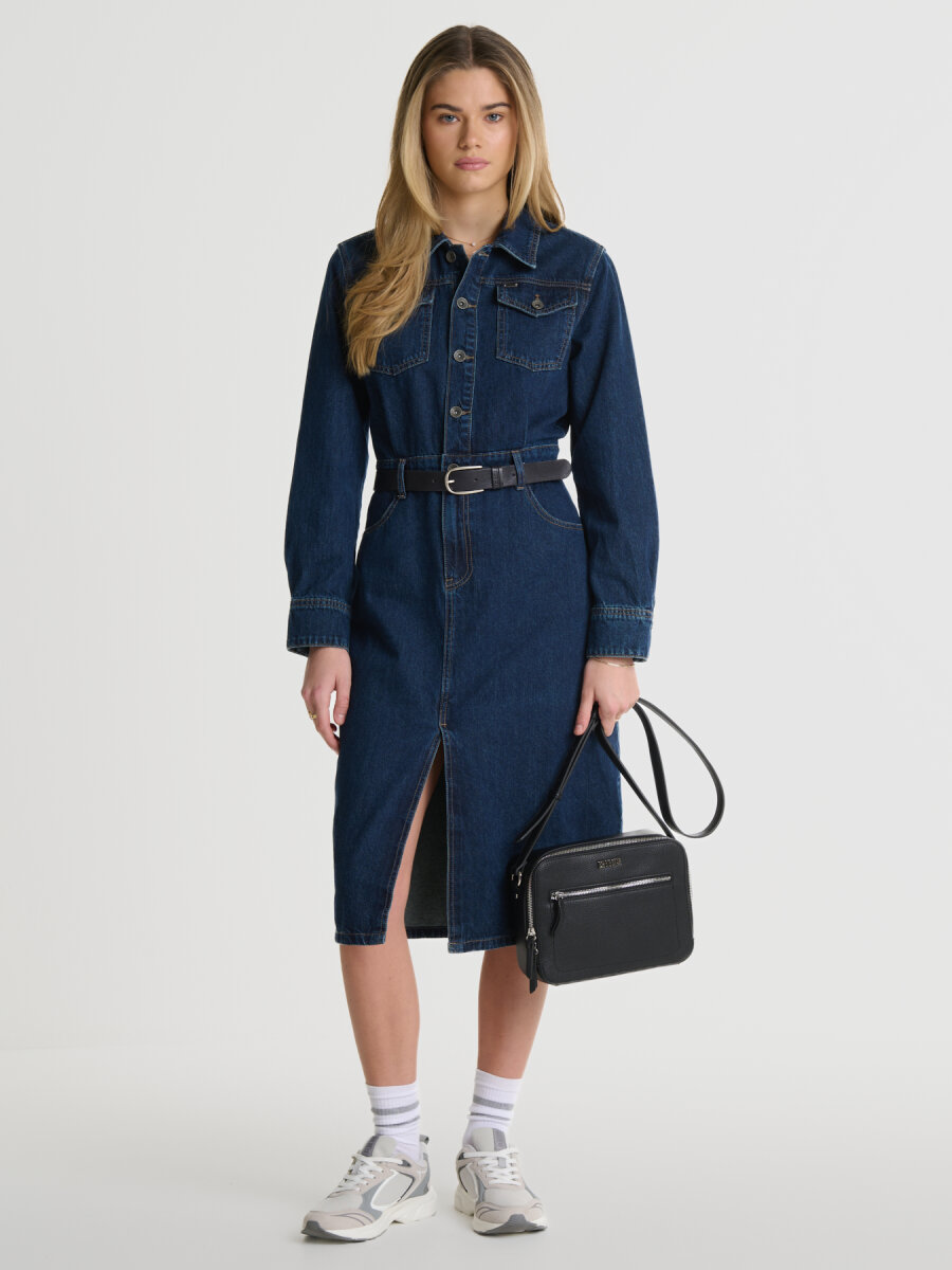 Sukienka damska jeansowa z długim rękawem Laylana 501