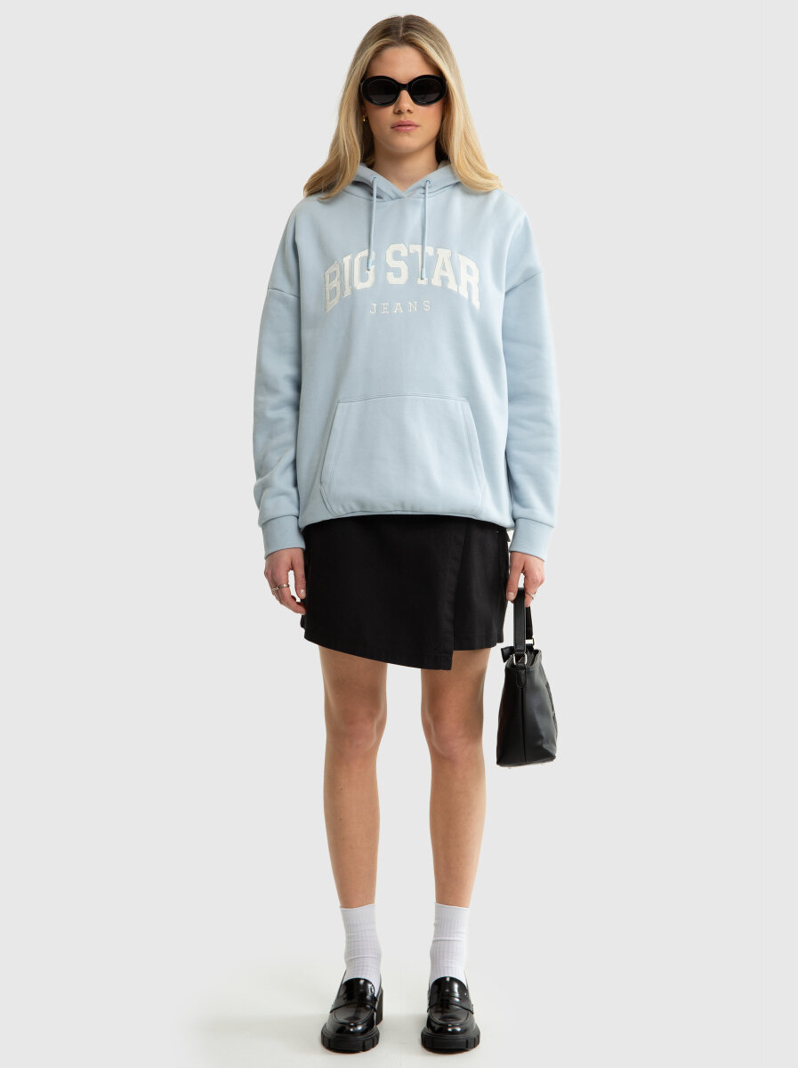 Bluza damska z kapturem błękitna Rubialsa 401