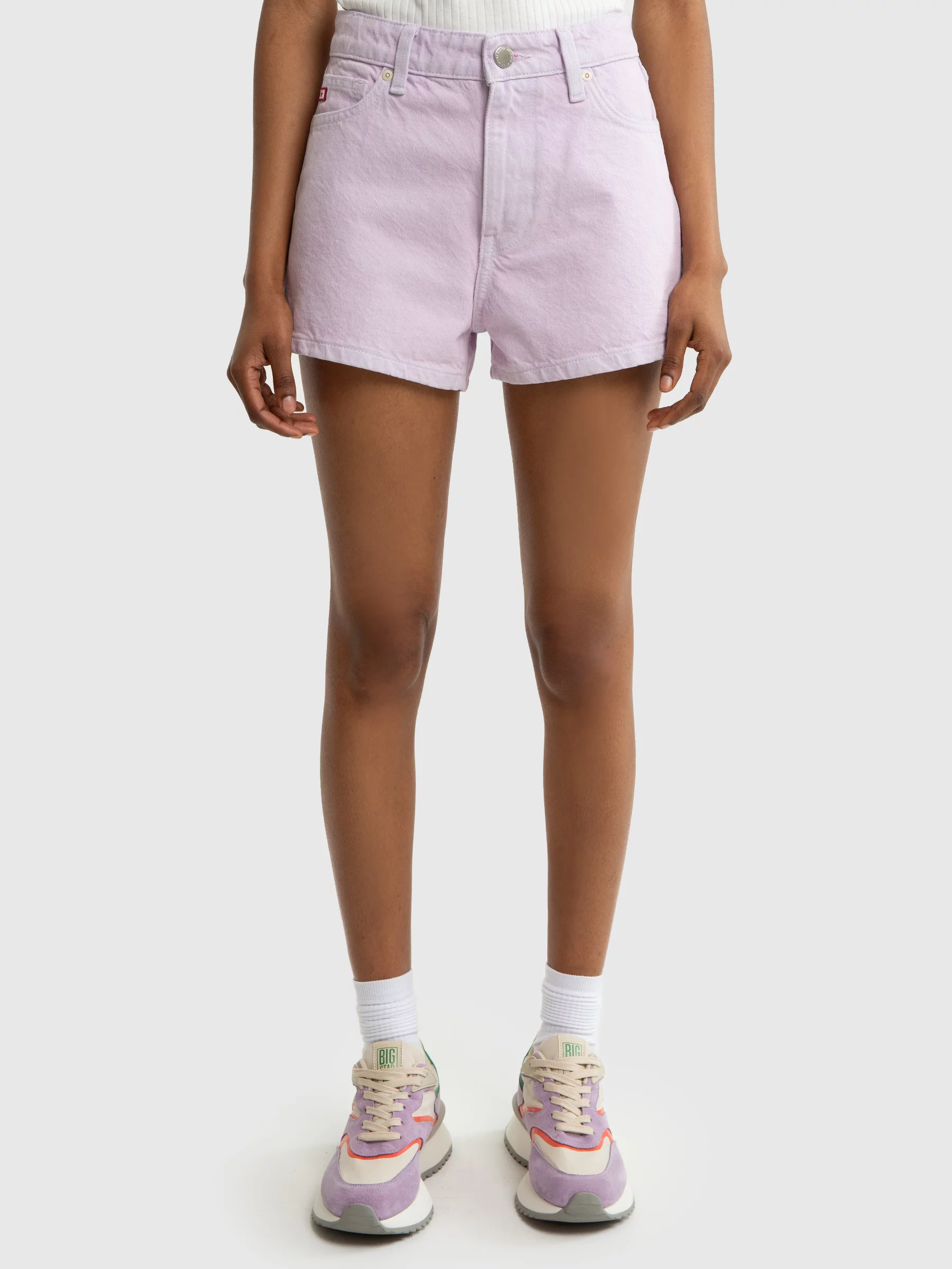 Szorty damskie jeansowe fioletowe Katie 850