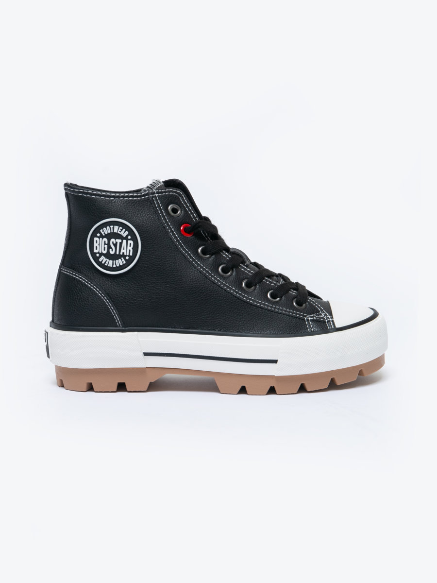 Trampki damskie wysokie czarne MM274264 906