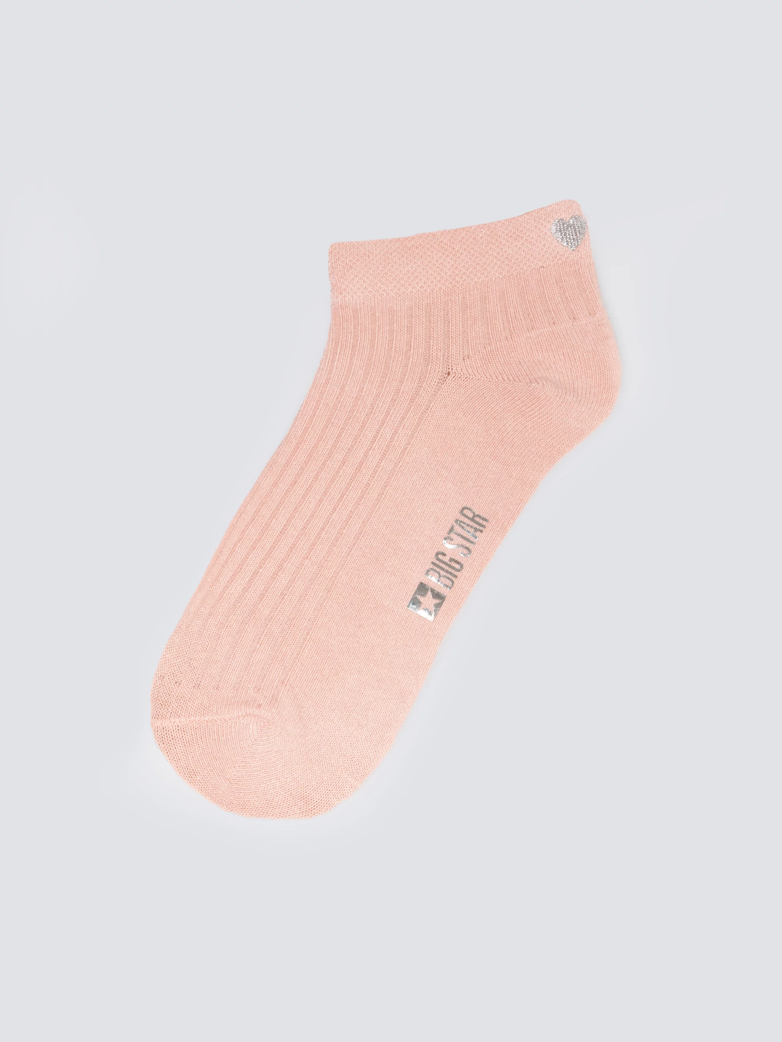 Stopki damskie prążkowane różowe Sofi 600