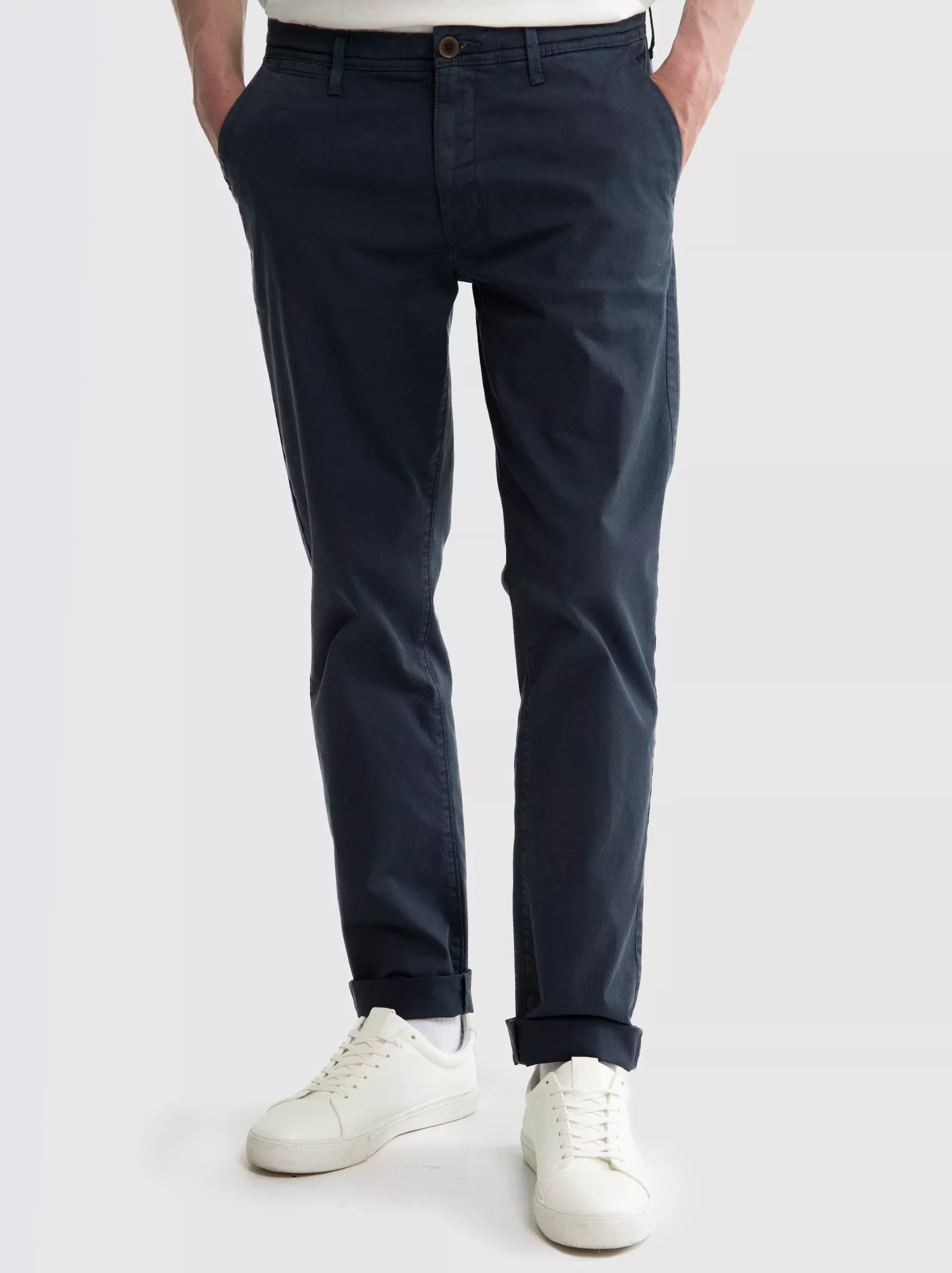 Spodnie męskie chinosy granatowe Hektor 404