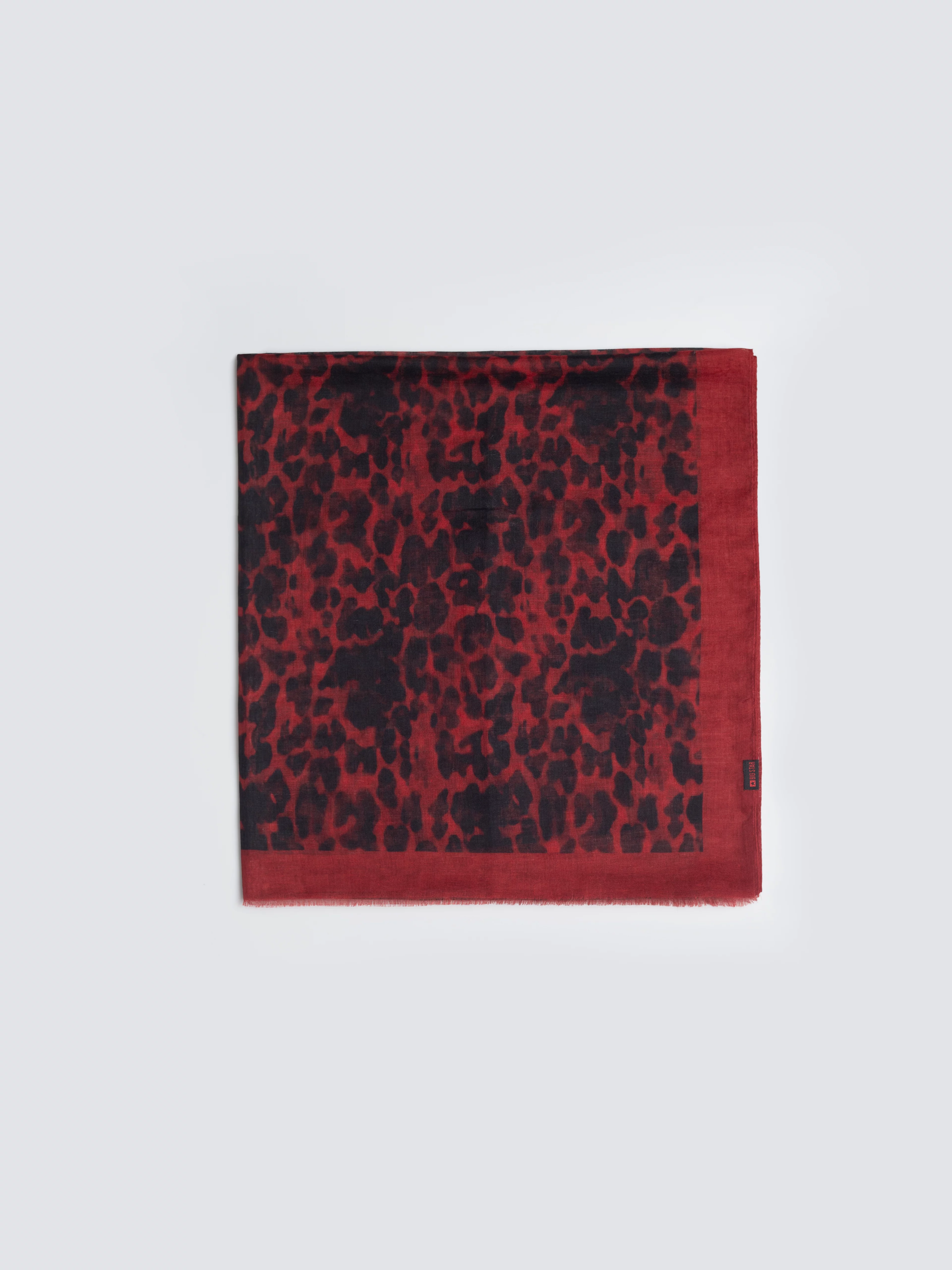 Szal damski w panterkę czerwony Panterosi 603