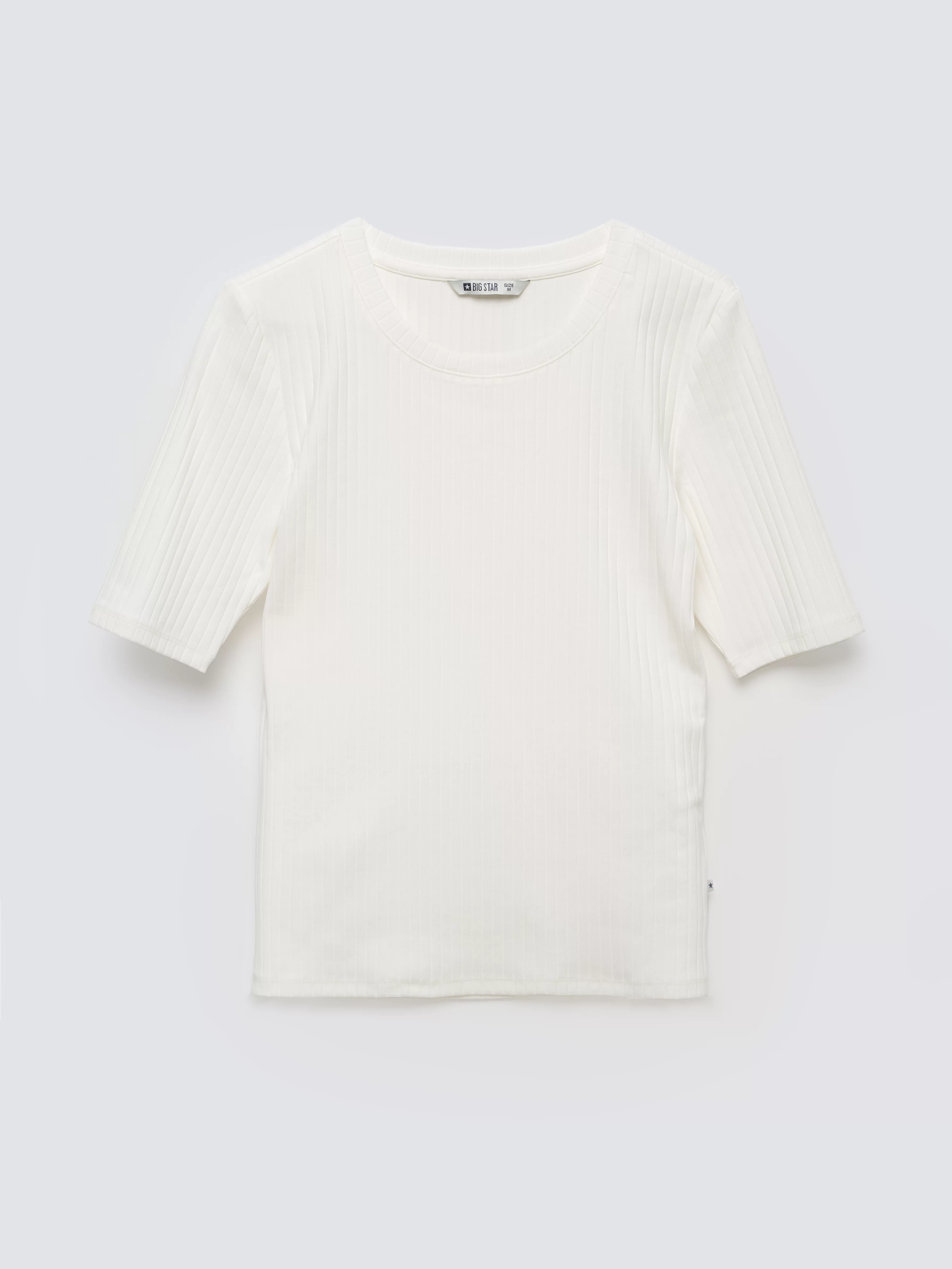 Koszulka damska w prążek biała Imija 100