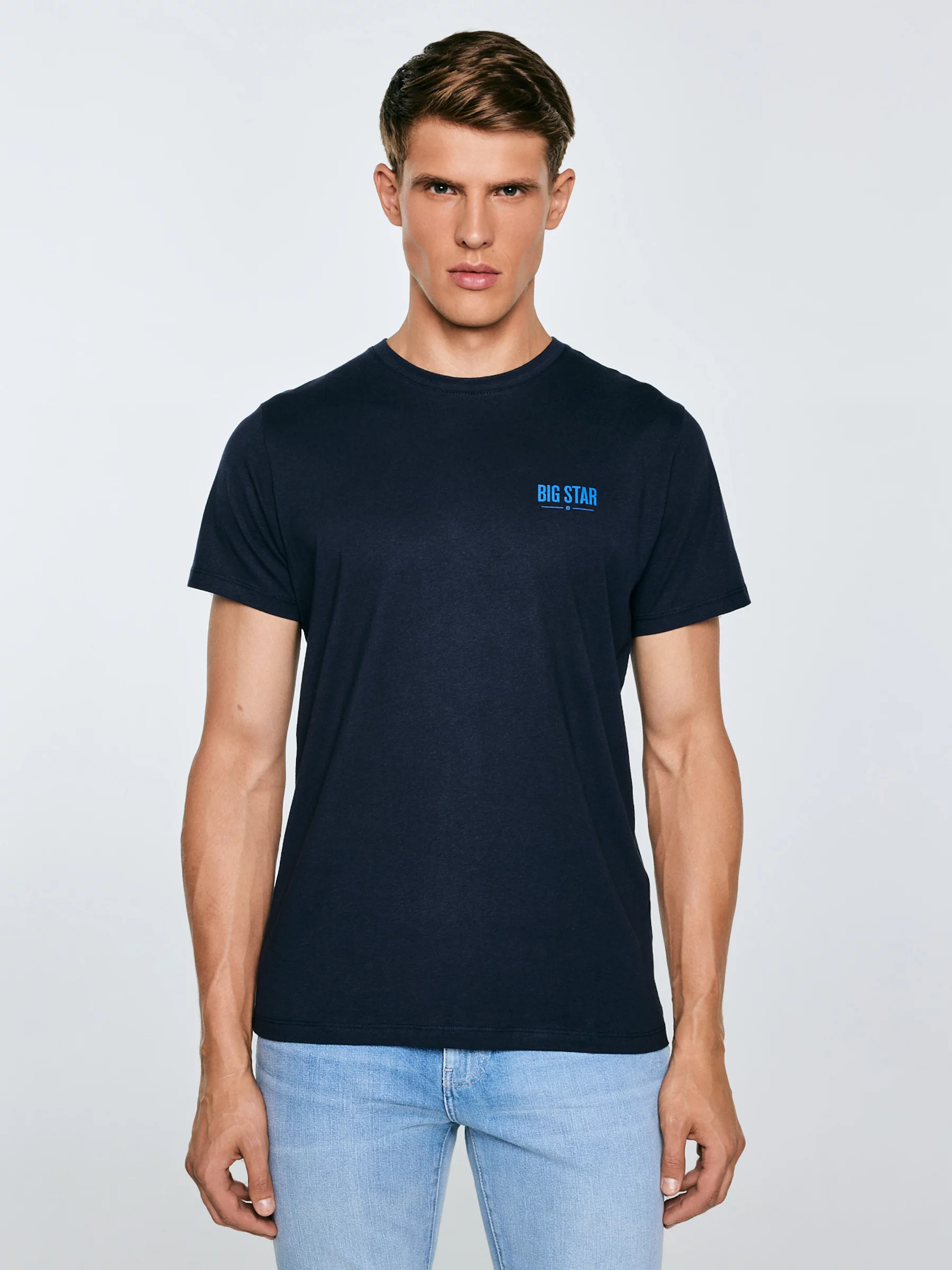 Koszulka męska z nadrukiem granatowa Tatisar 403