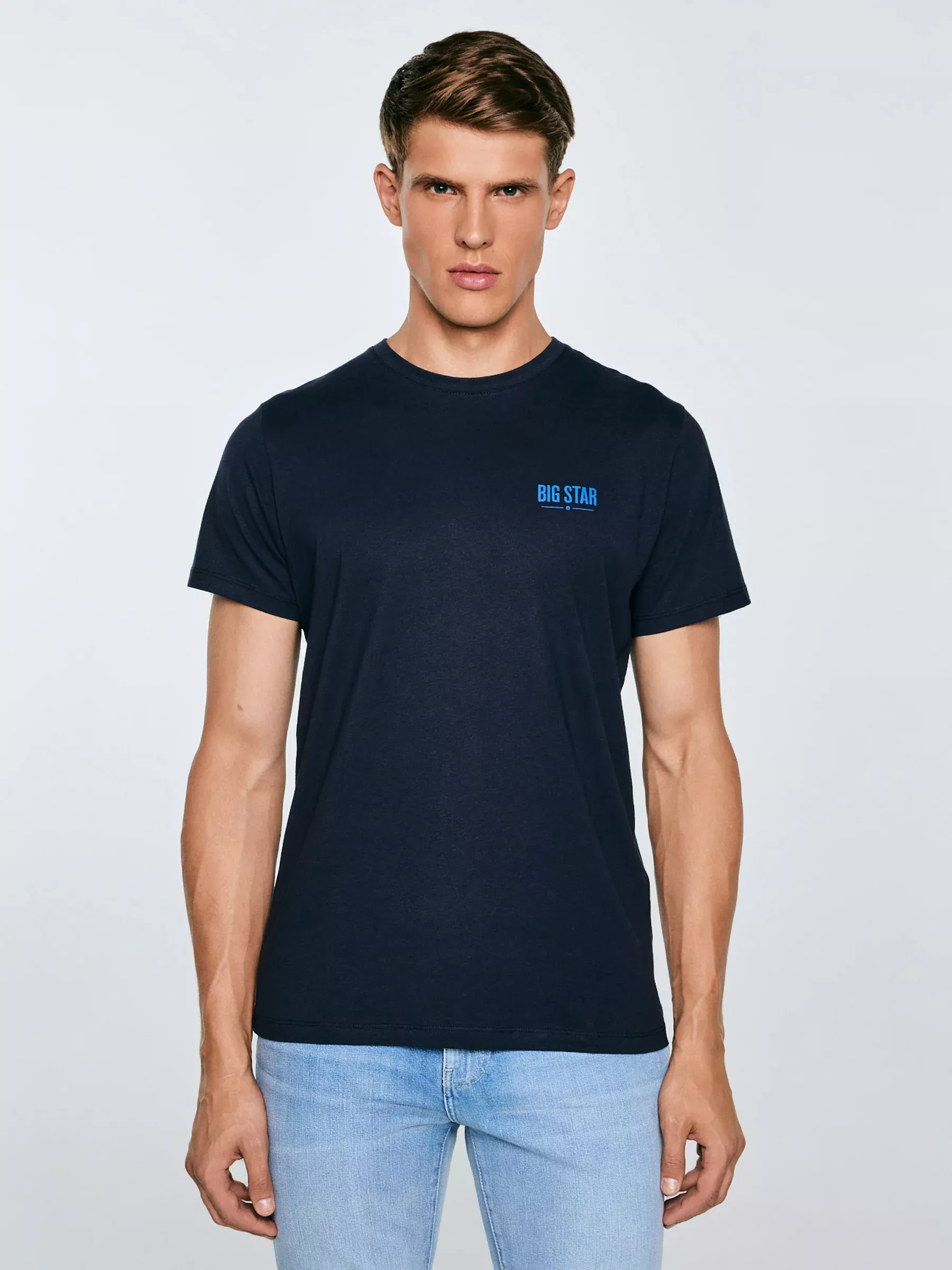 Koszulka męska z nadrukiem granatowa Tatisar 403