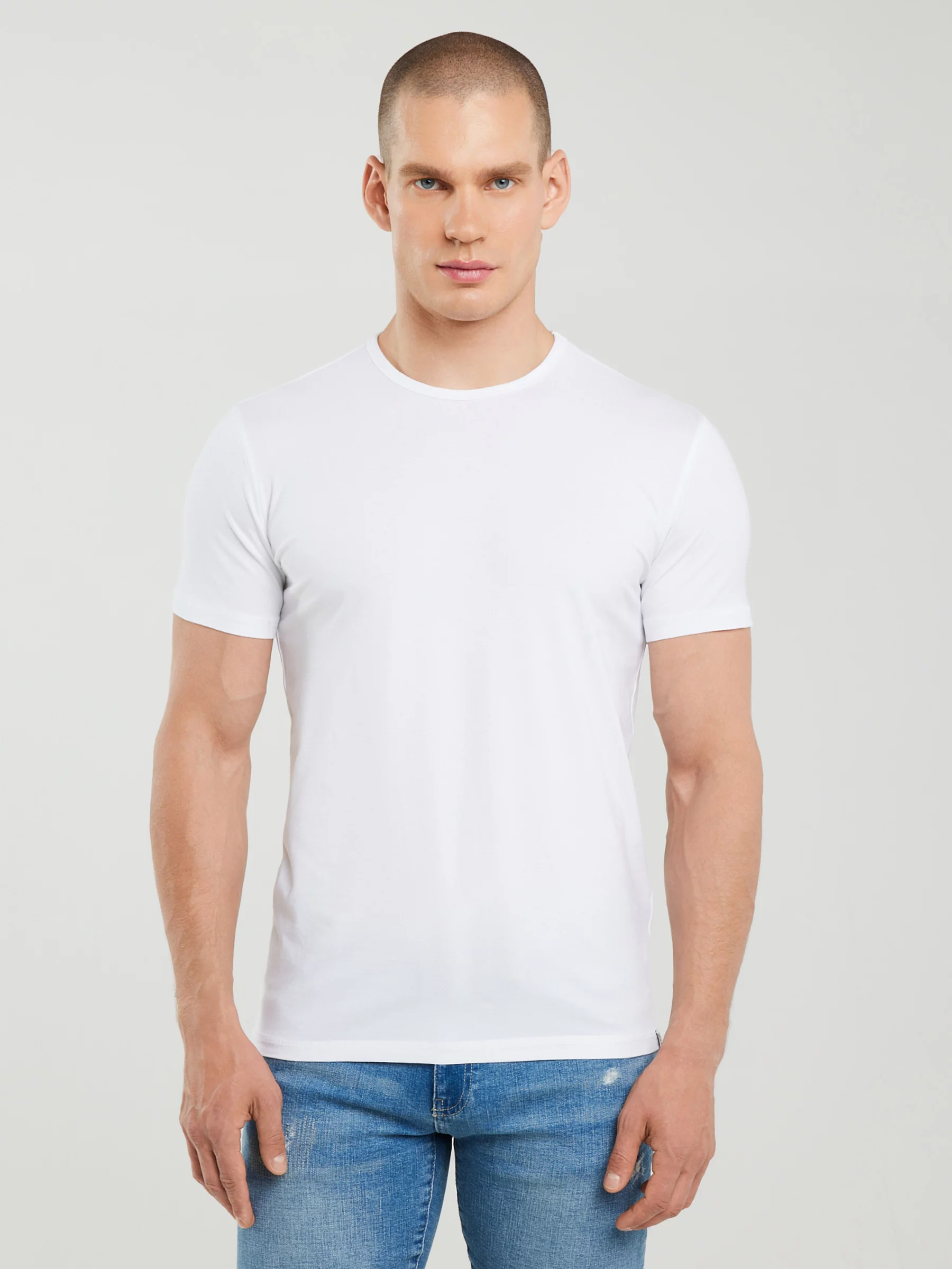 Koszulka męska z bawełny supima biała Supiclassic 101