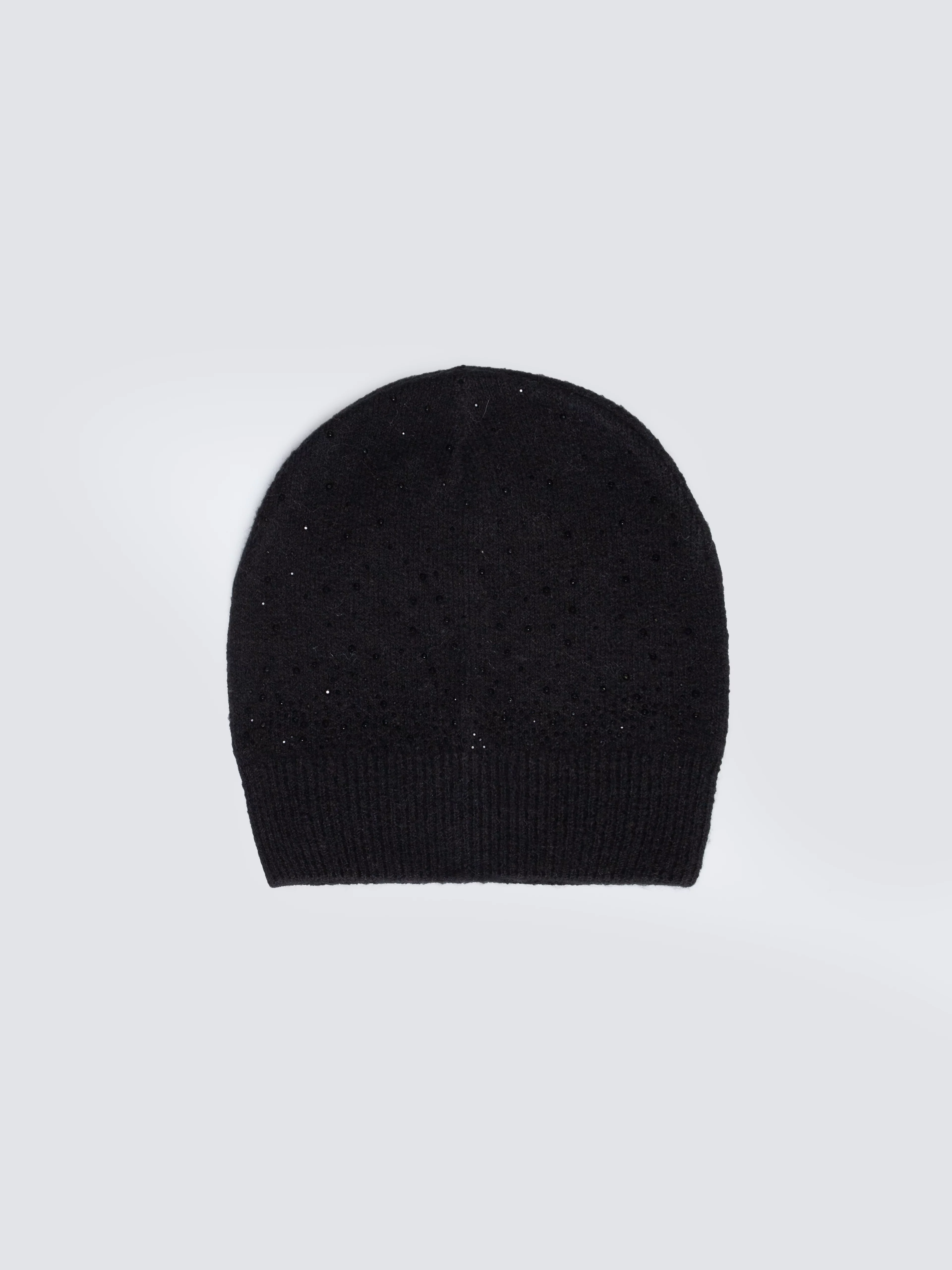 Czapka damska z kryształkami czarna Cristas 906