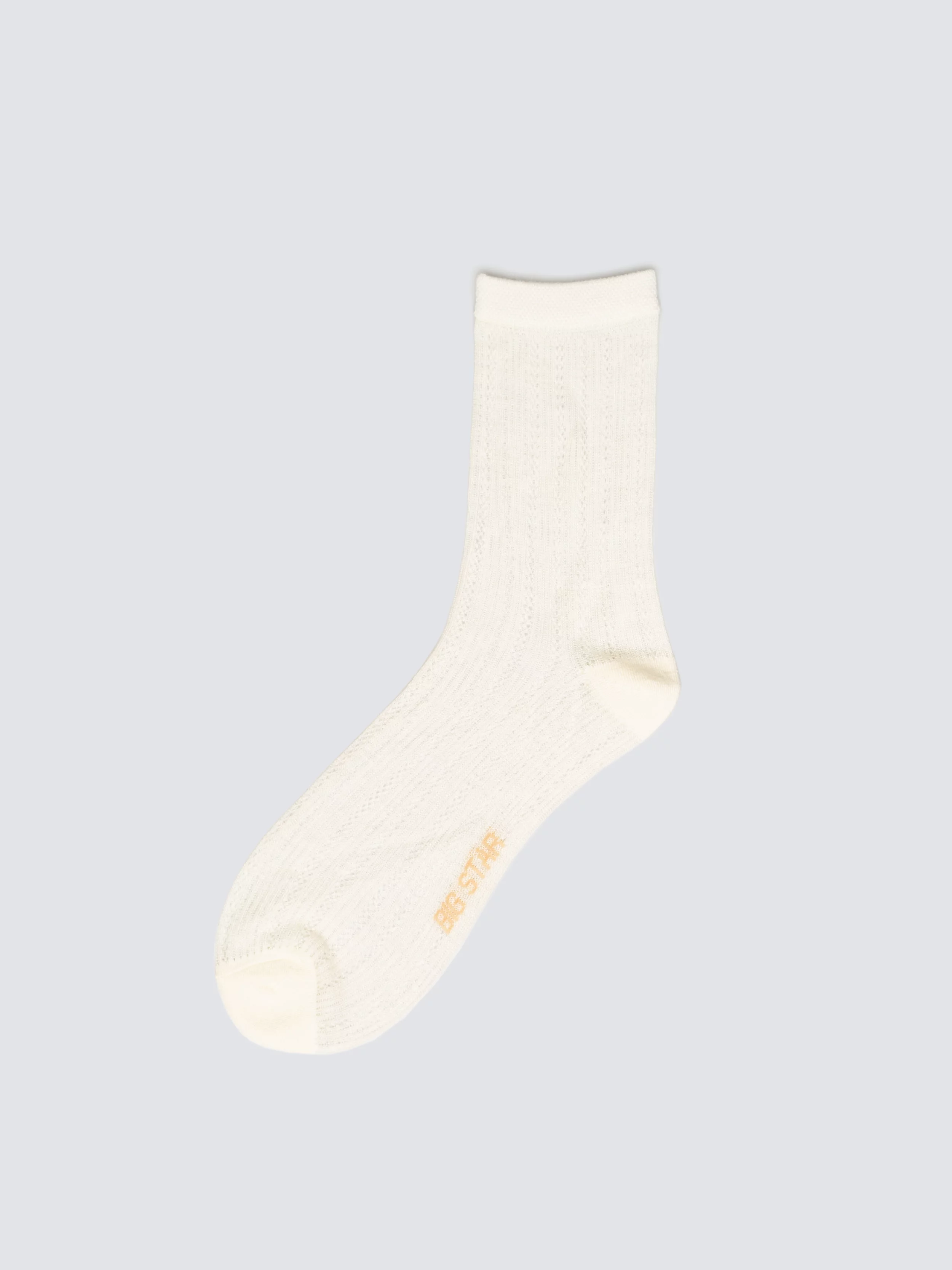 Skarpety damskie ażurowe z wizkozy białe Holy 100