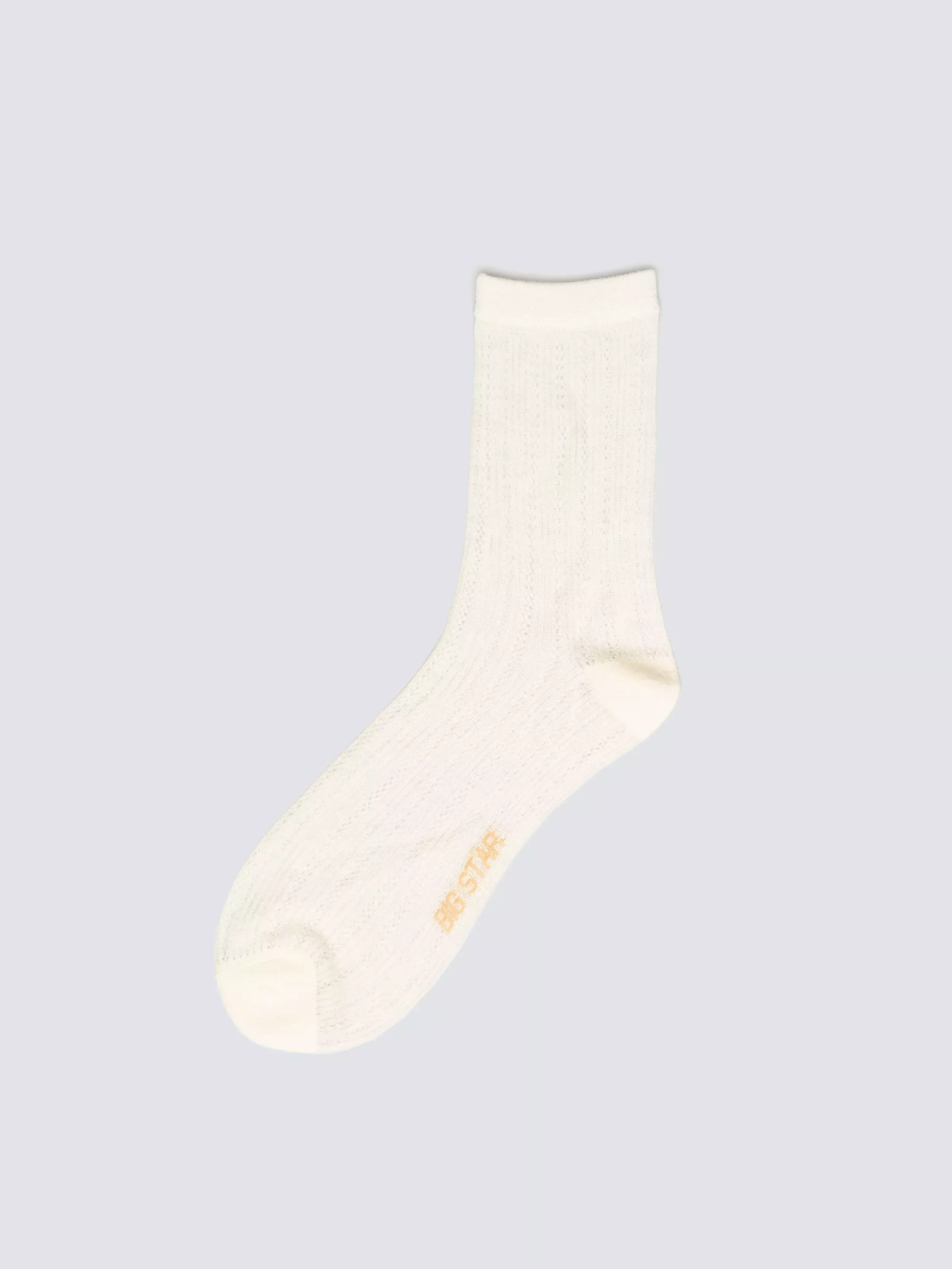 Skarpety damskie ażurowe z wizkozy białe Holy 100