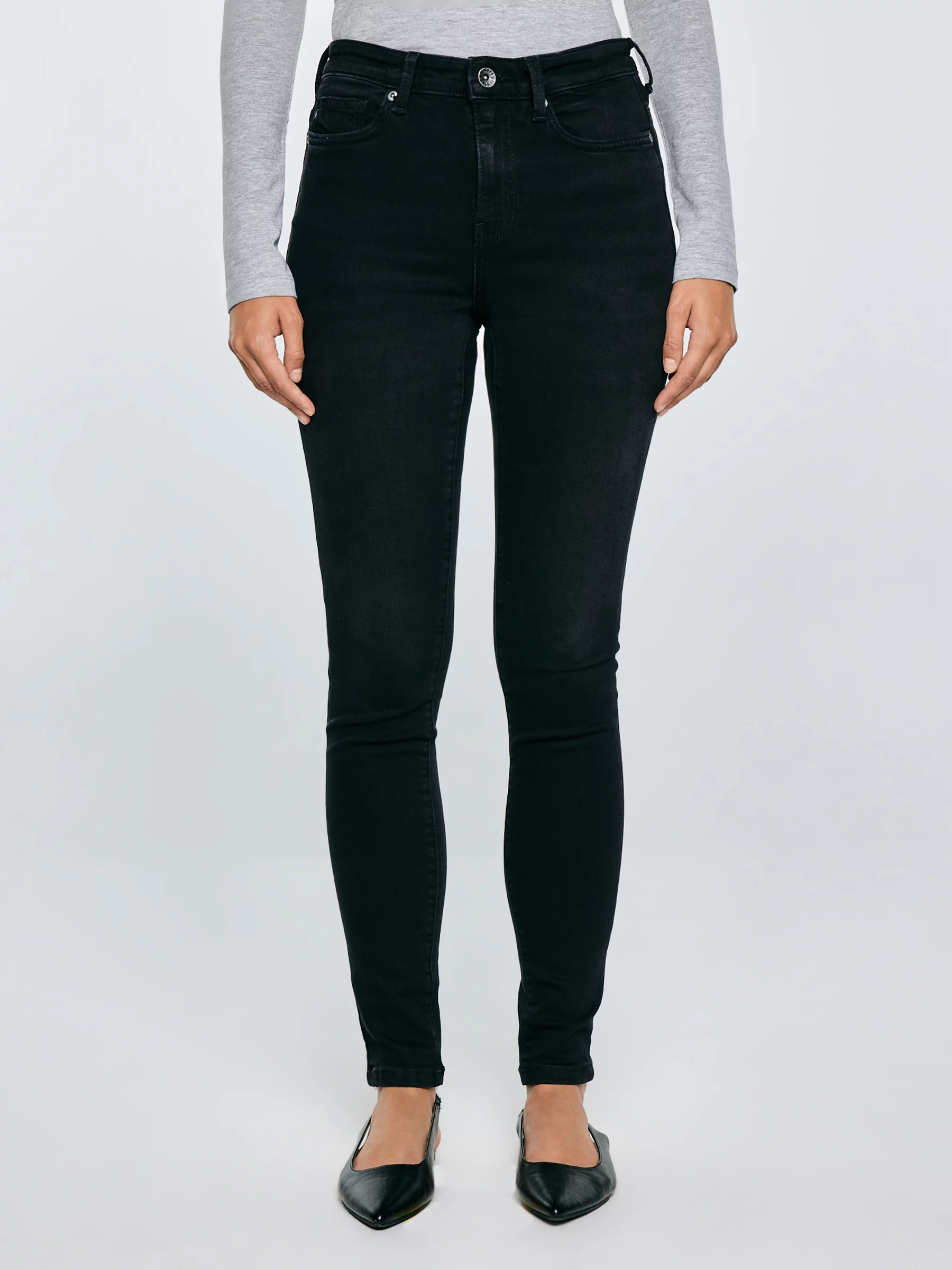 Jeansy damskie skinny ciemnoszare Ariana 896