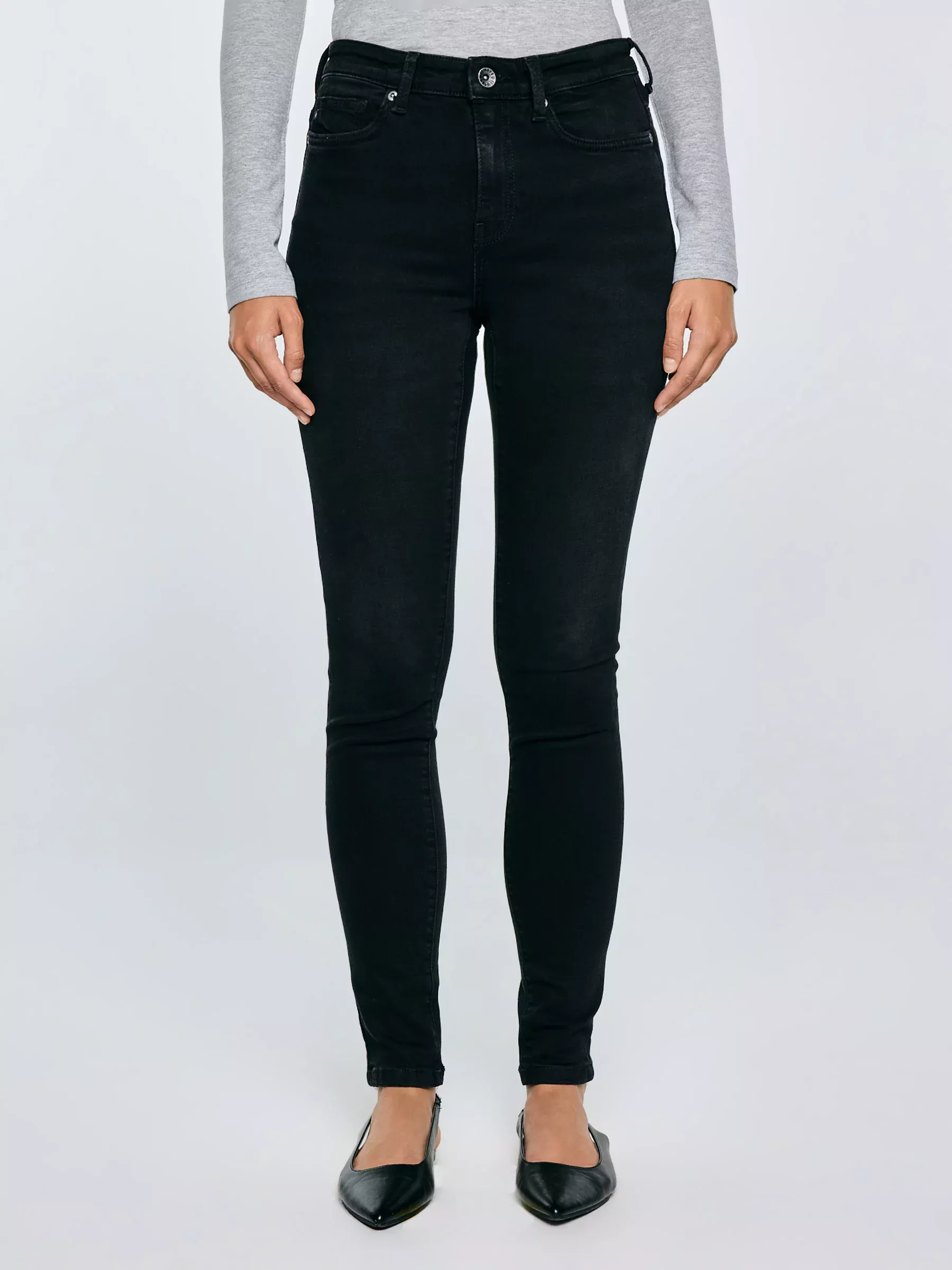 Jeansy damskie skinny ciemnoszare Ariana 896