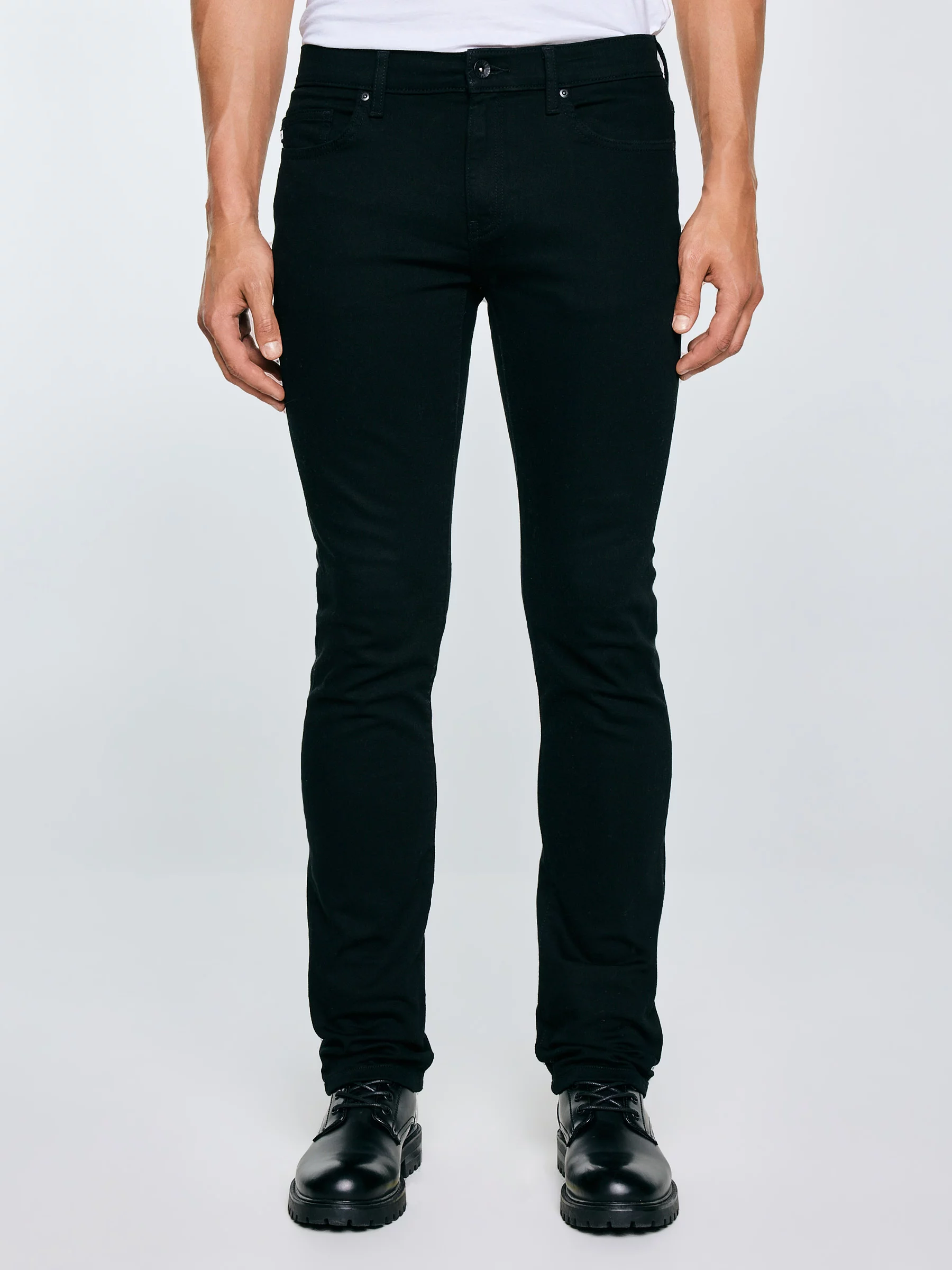Jeansy męskie dopasowane czarne Terry 915