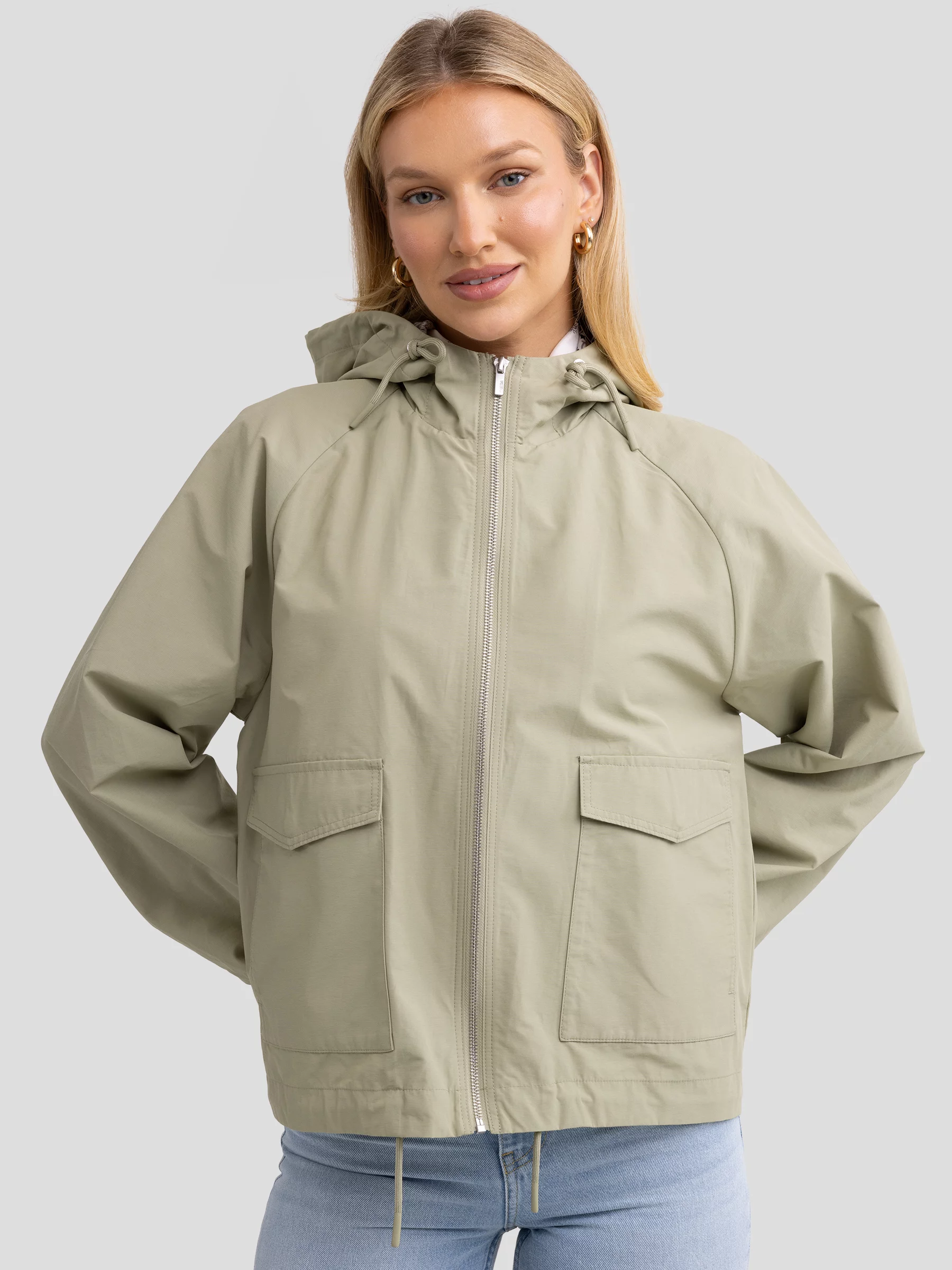 Kurtka damska z kapturem pistacjowa Norrika 300