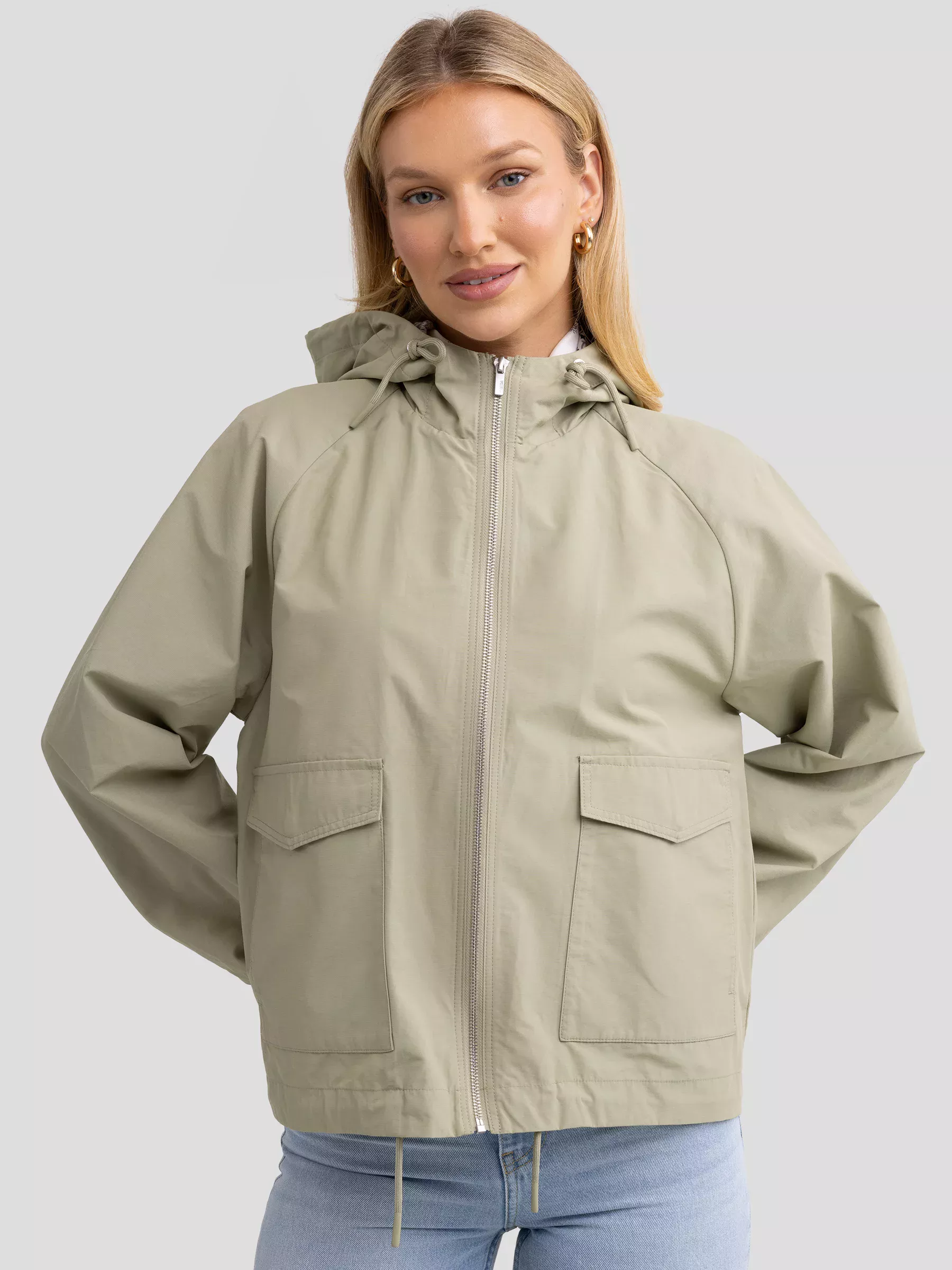 Kurtka damska z kapturem pistacjowa Norrika 300