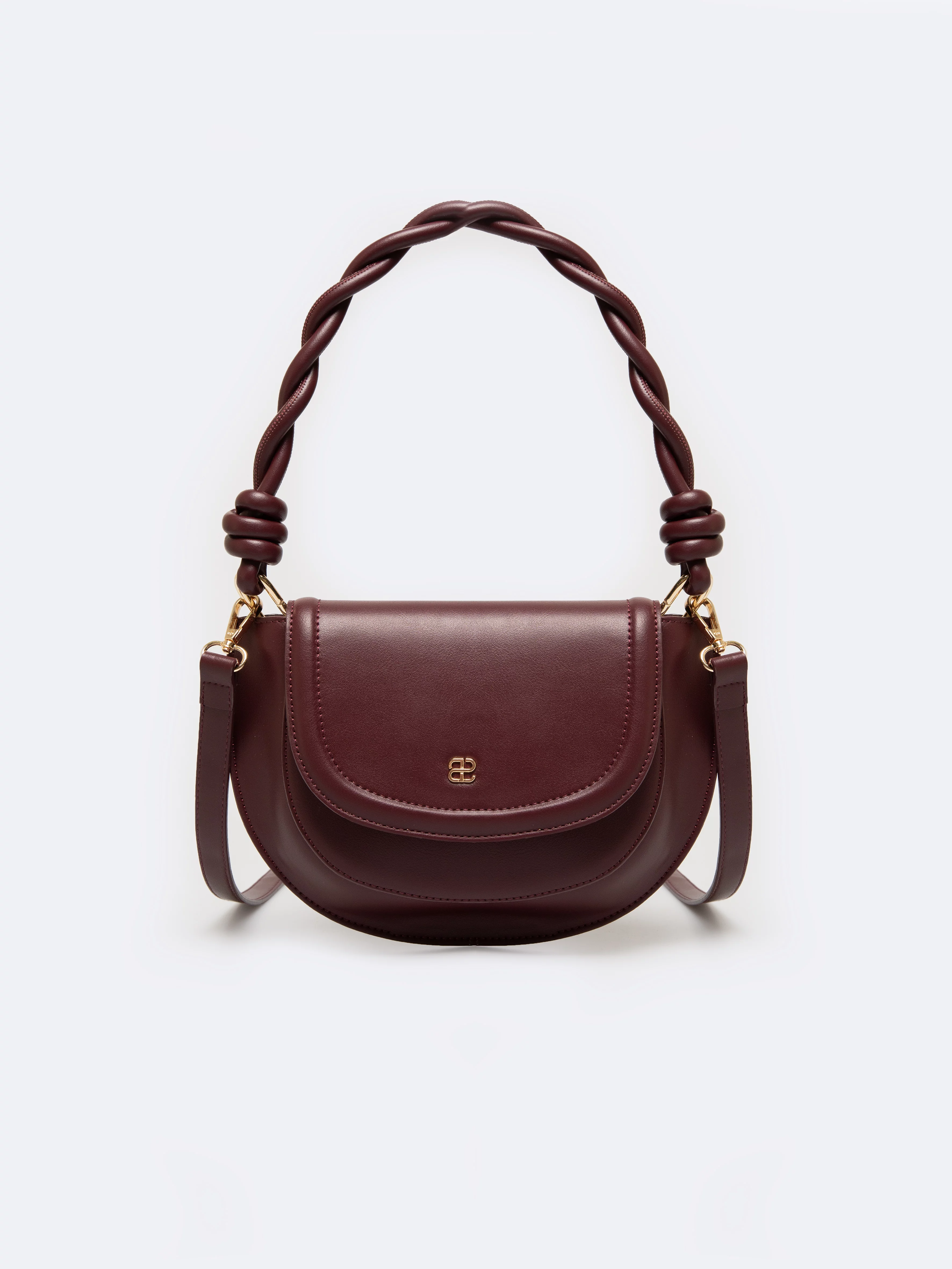 Torebka damska do ręki z dodatkowym paskiem bordowa Francisa 604