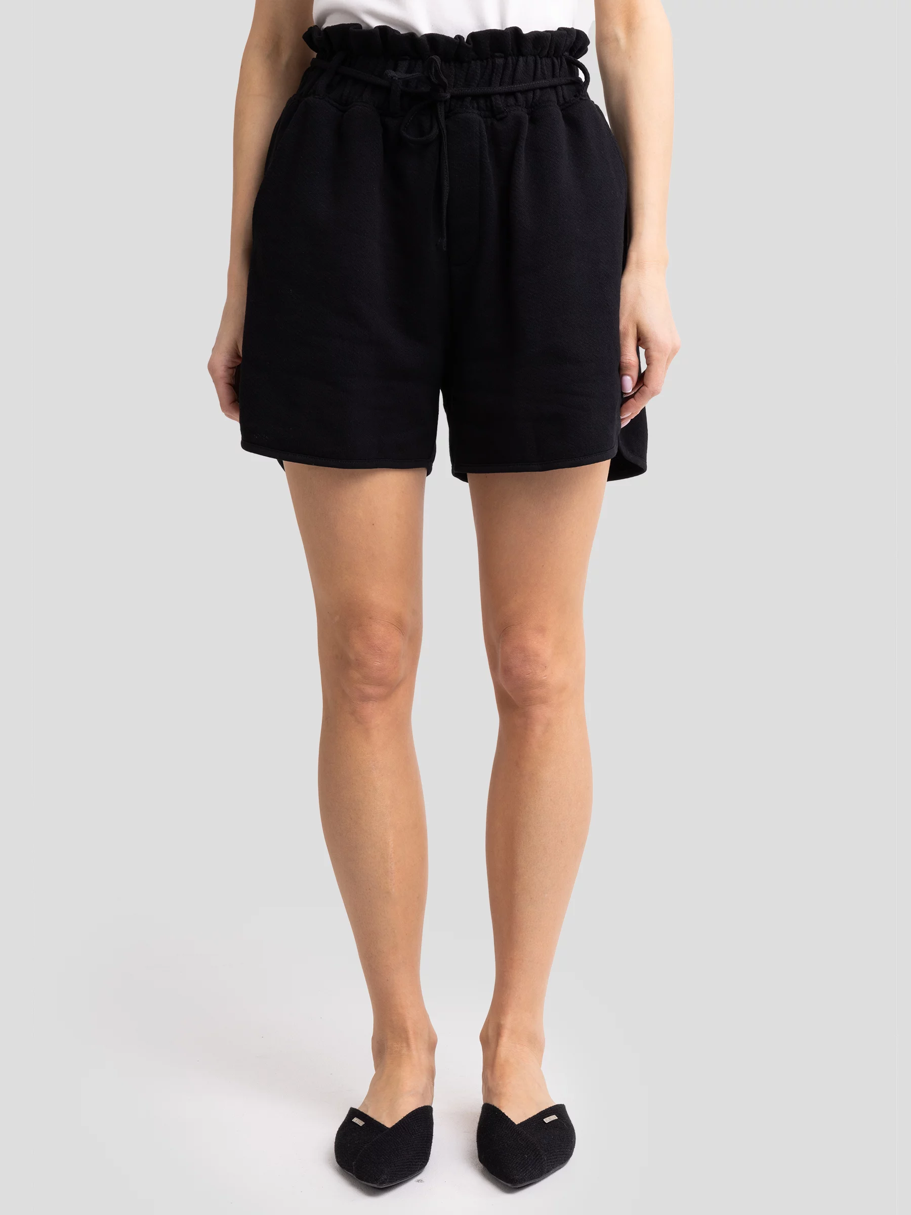 Szorty damskie paperbag czarne Oliana 906